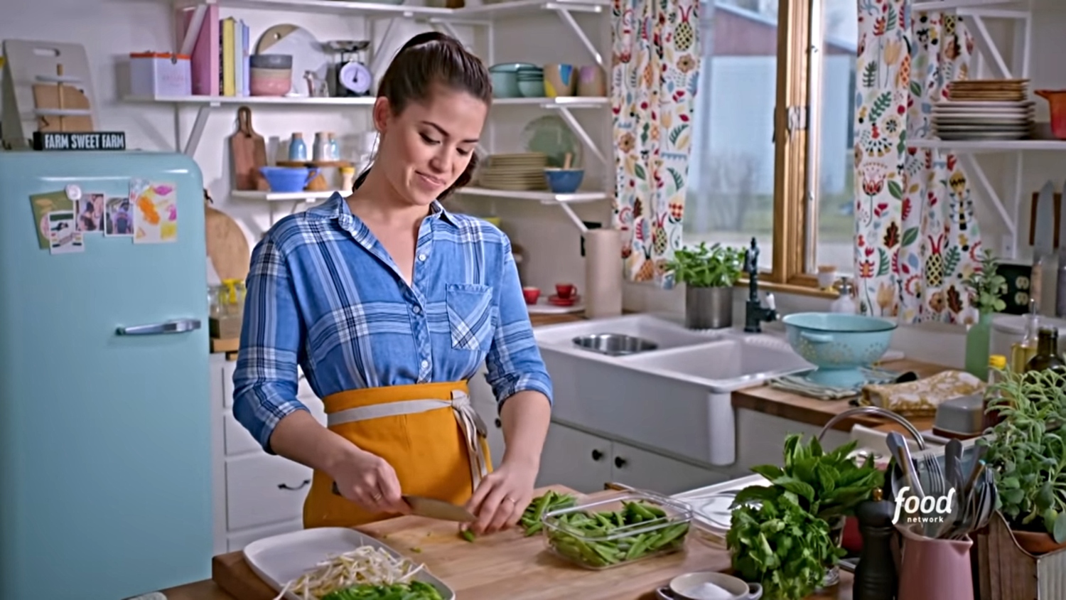 Molly Yeh prepares homemade noodle cups during an episode of "Girl Meets Farm."