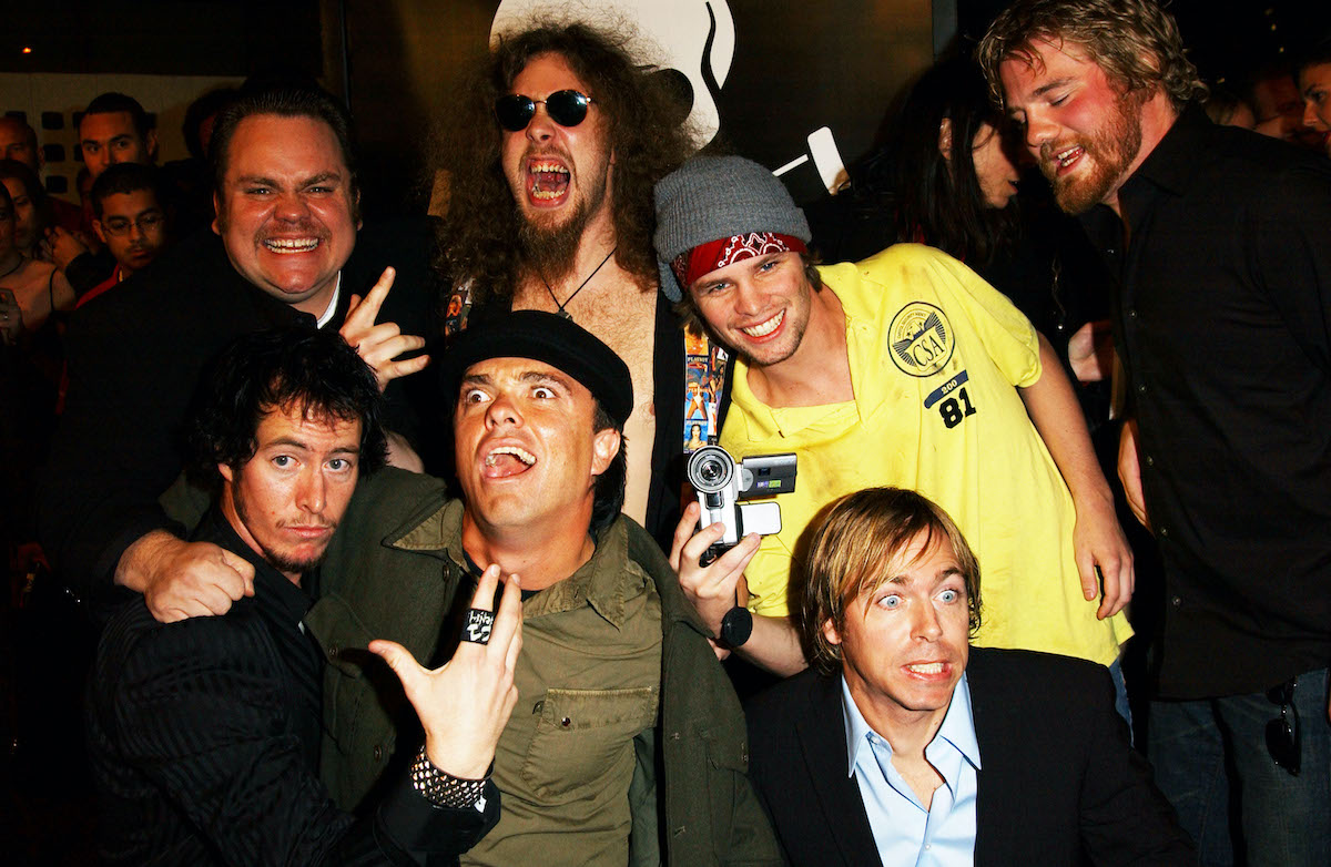 Jackass cast smiling and laughing
