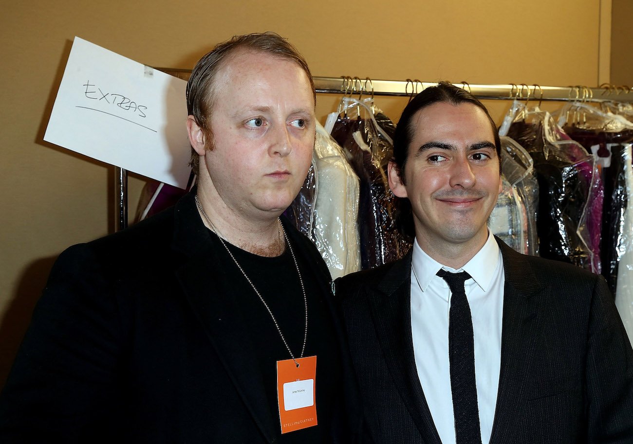 James McCartney and Dhani Harrison at Paris Fashion Week 2013.