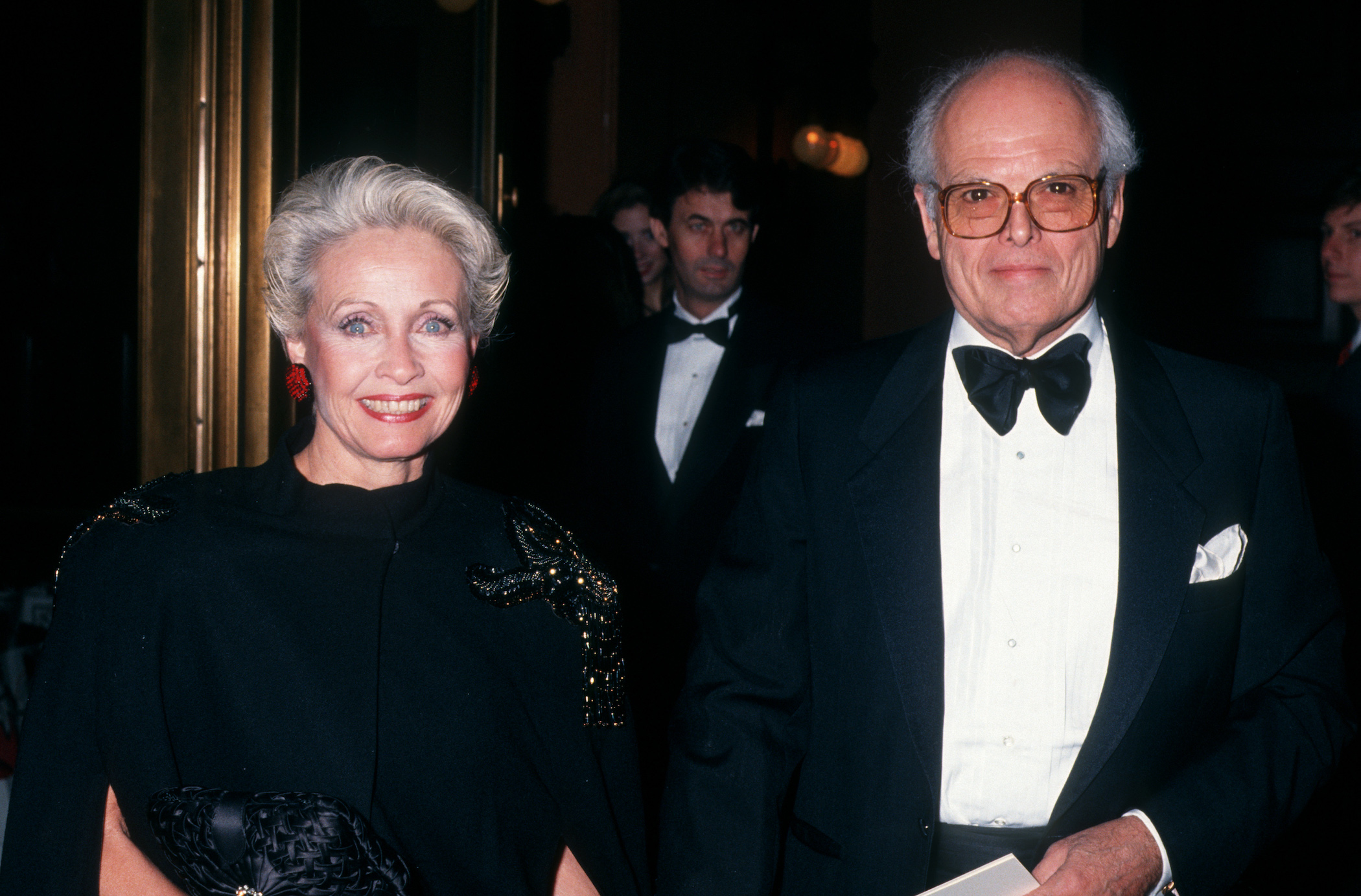 Jane Powell and Jane Powell's spouse, Dickie Moore, attending a formal event together