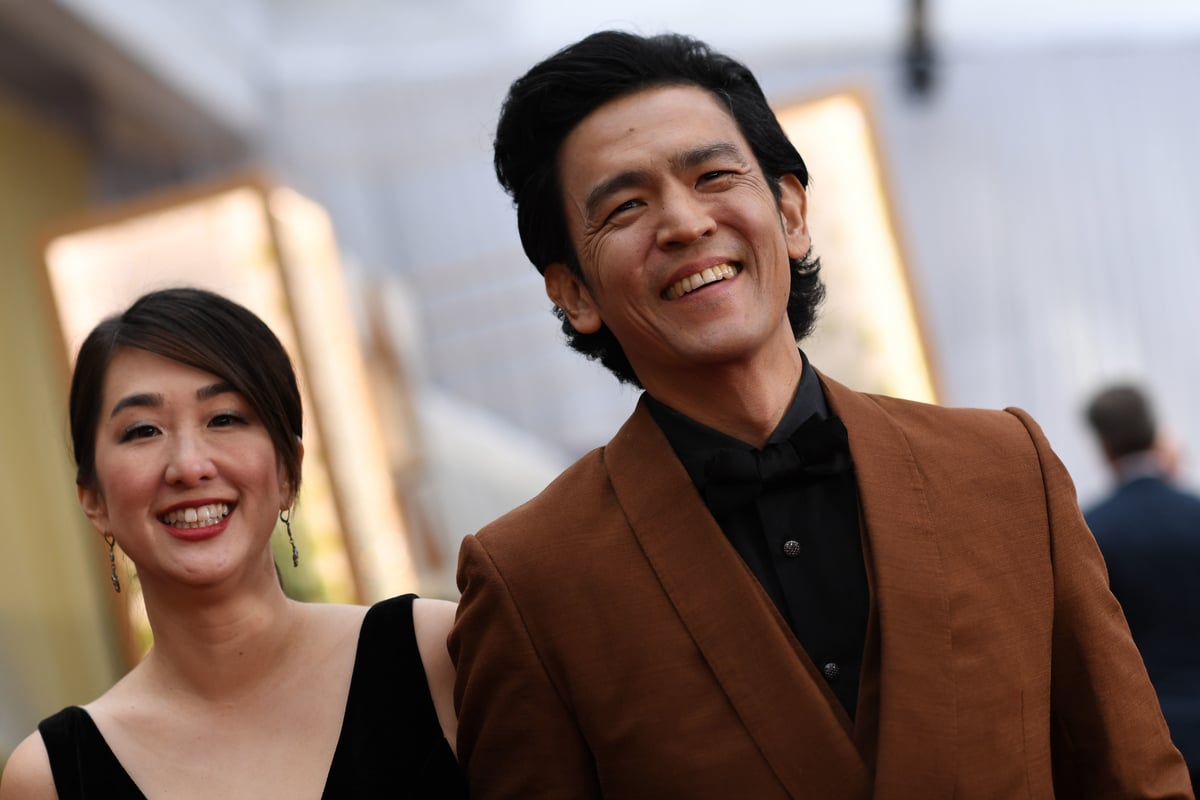 John Cho and Kerri Higuchi at 92 Oscars