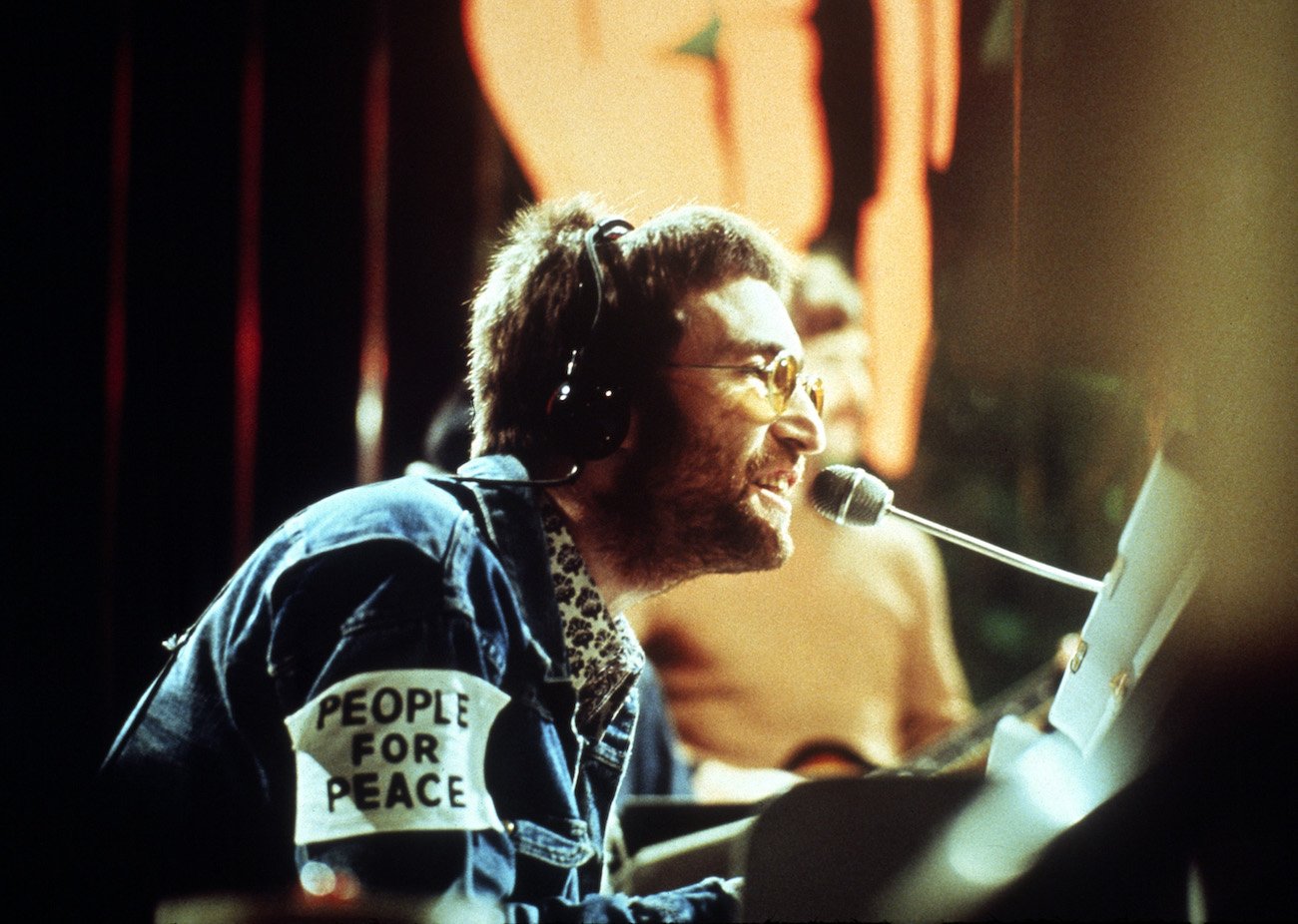 John Lennon performing on 'Top of the Pops.'
