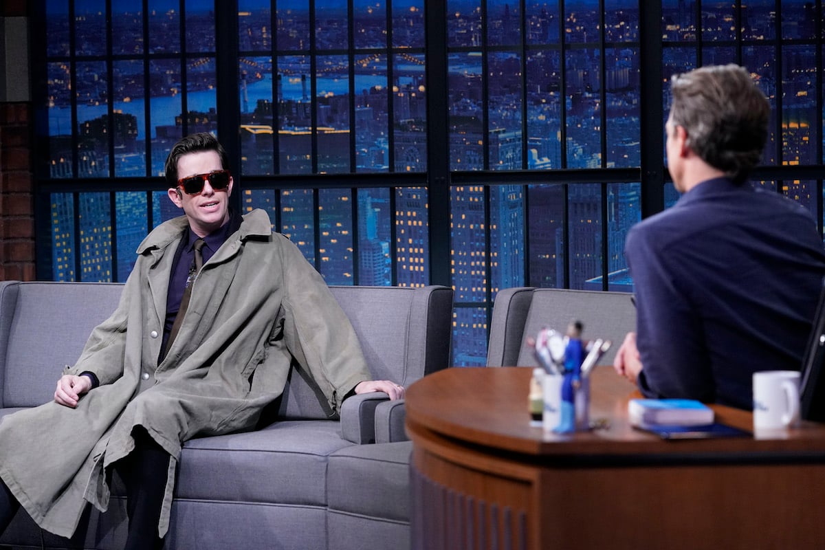 John Mulaney makes his infamous appearance before rehab on Late Night with Seth Meyers on November 24, 2020