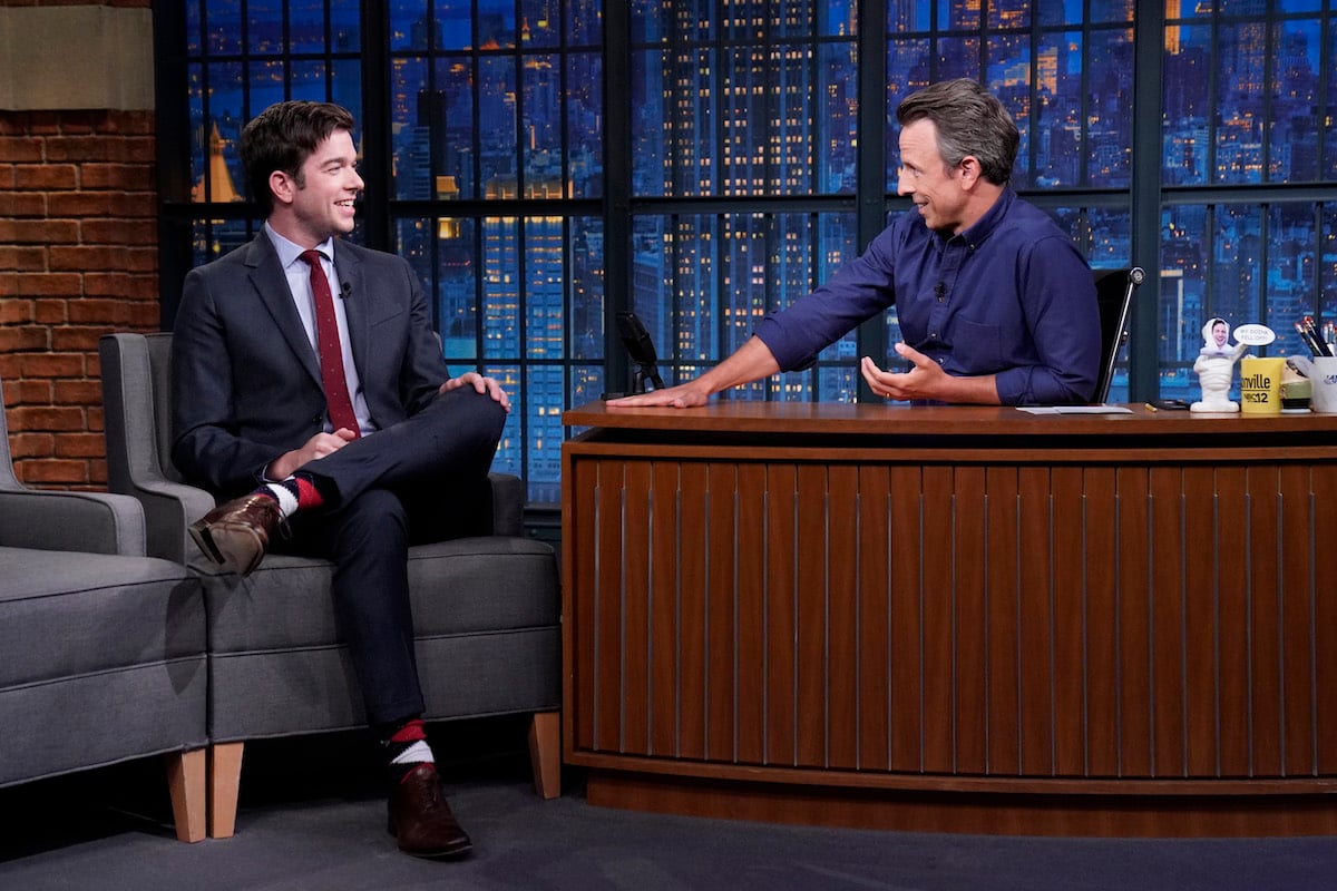 John Mulaney is interviewed by Seth Meyers on "Late Night with Seth Meyers"