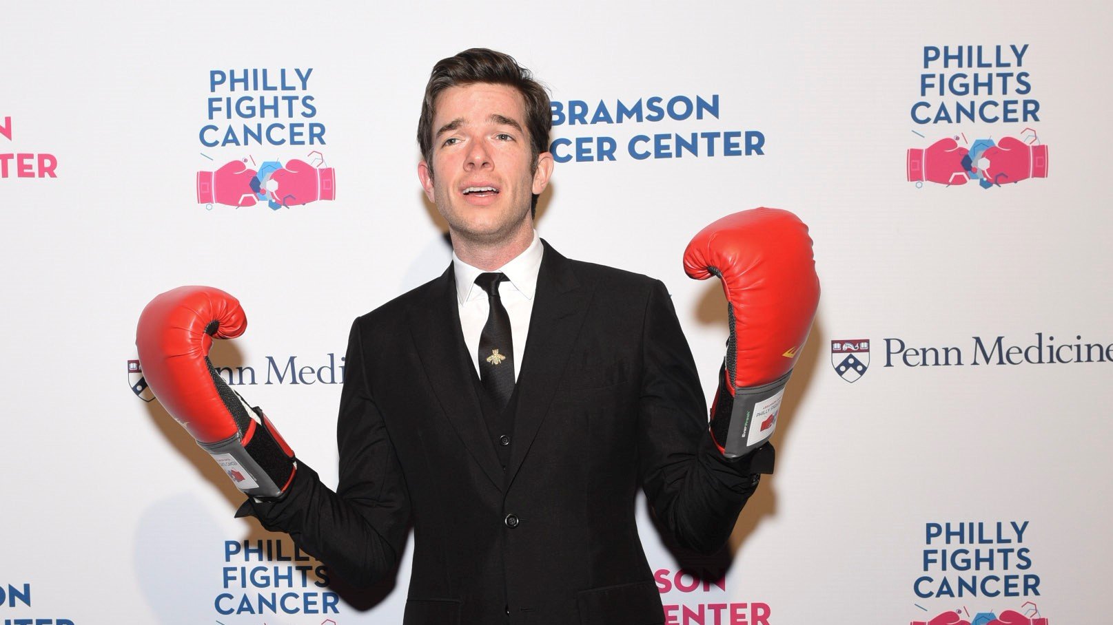 John Mulaney in boxing gloves