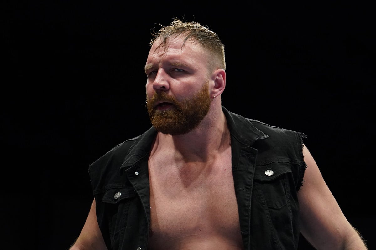 AEW wrestler Jon Moxley competes at the 2020 New Japan Pro-Wrestling New Year's Dash.