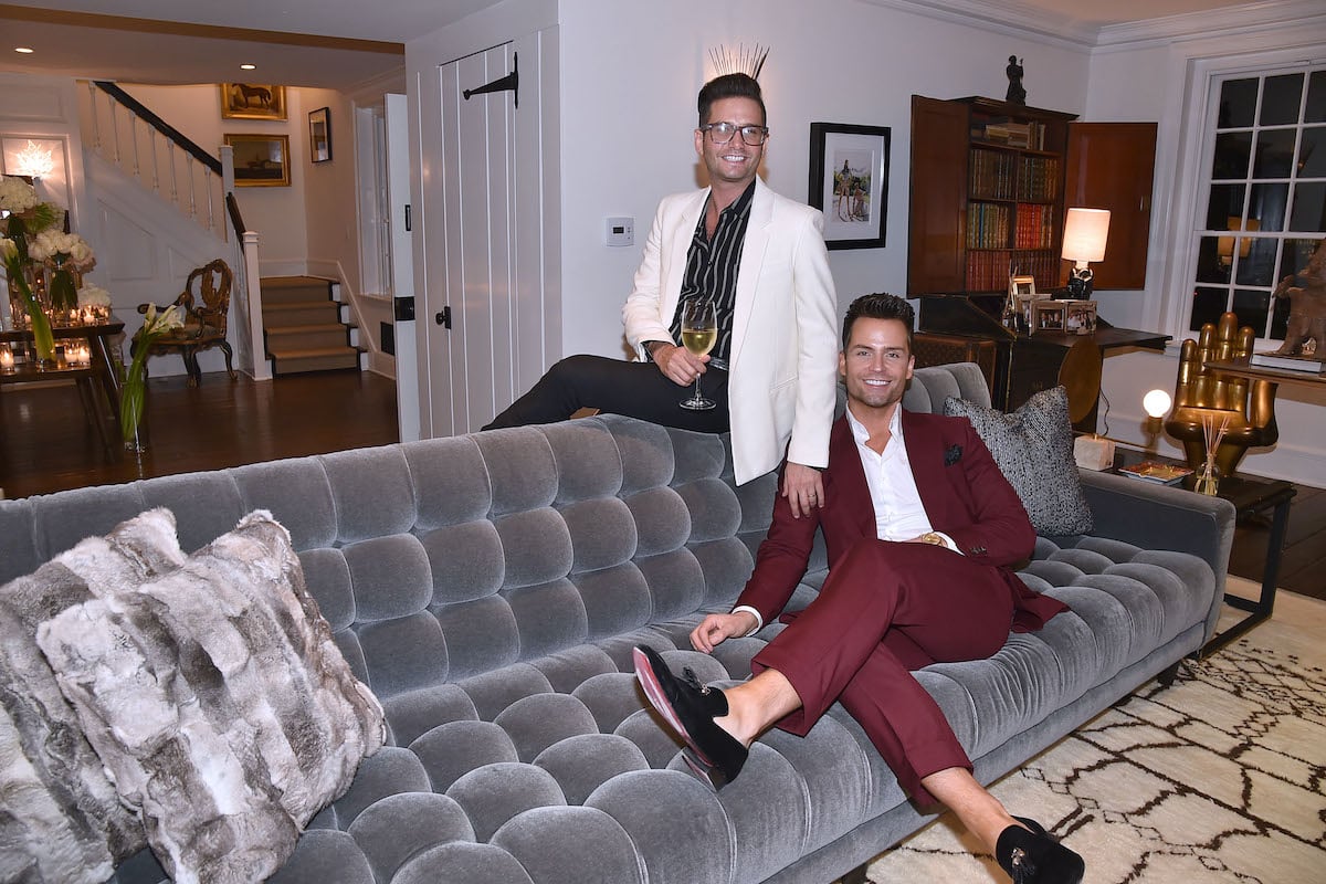 Josh Flagg from Million Dollar Listing Los Angeles and husband Bobby Boyd attend Nikki Haskell's 80th Birthday