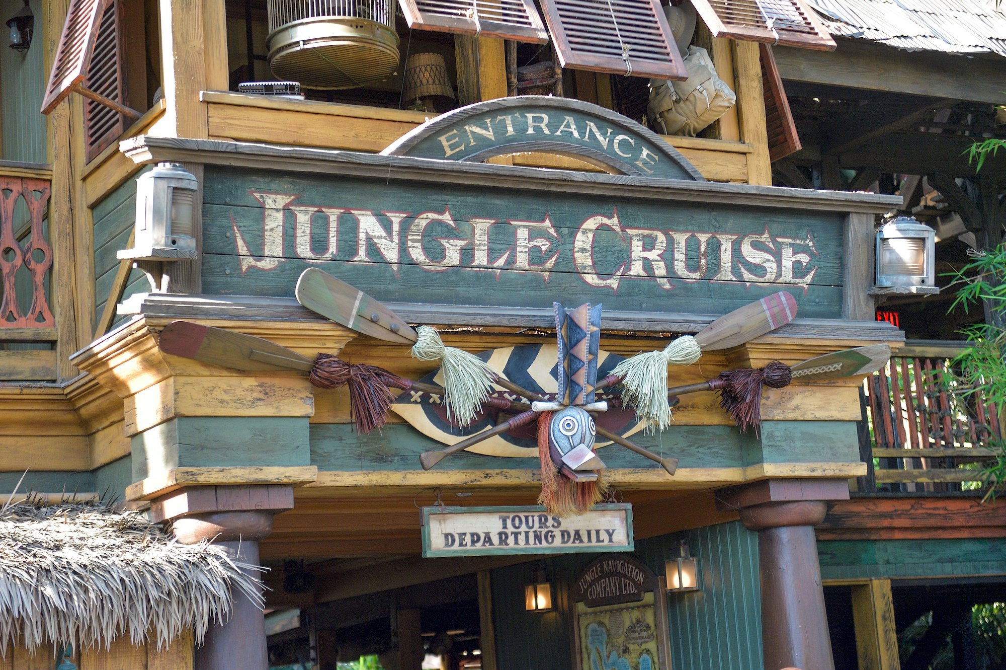 Jungle Cruise entrance sign