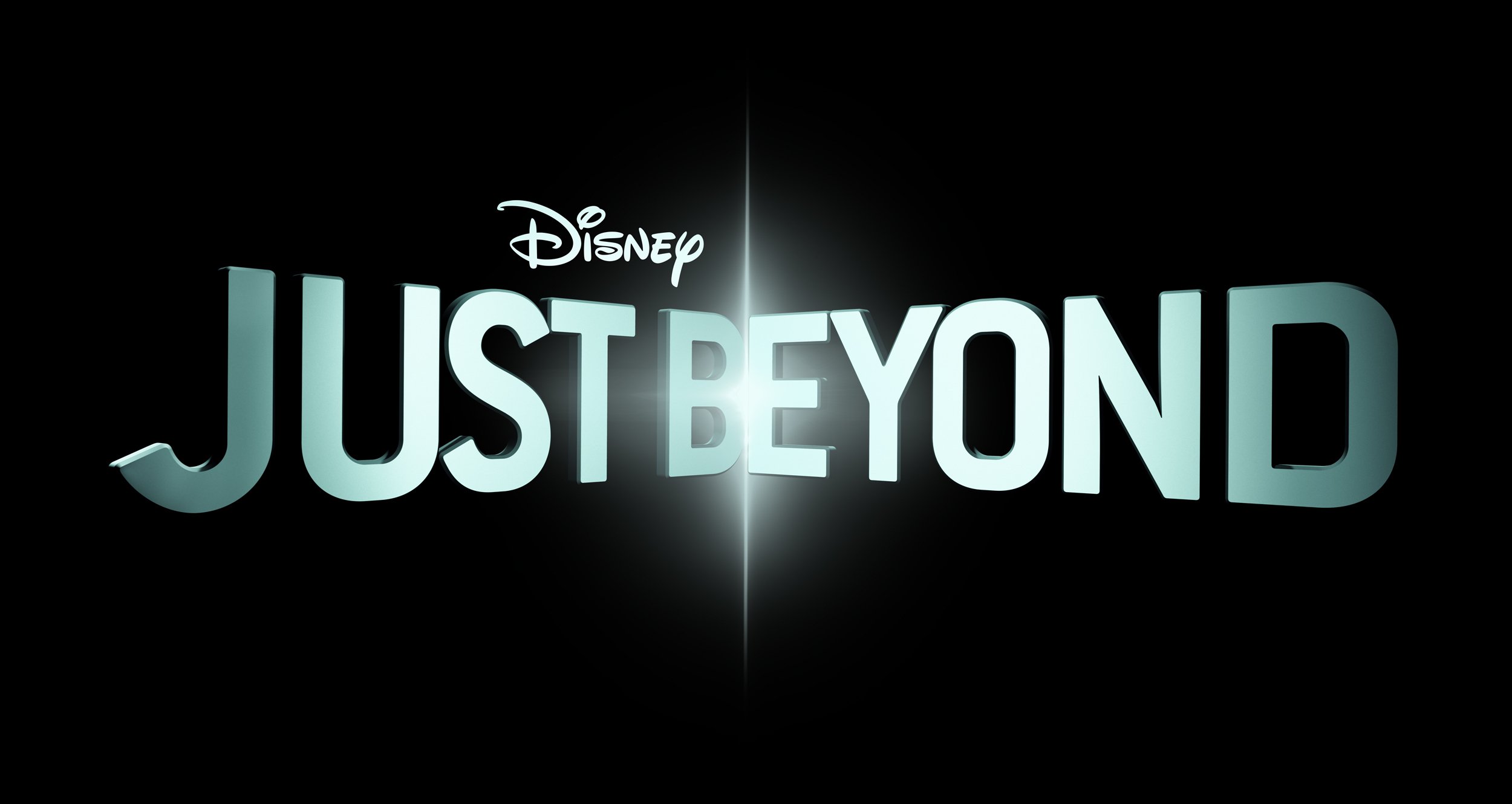 The logo for the upcoming Disney+ series based on R.L. Stine's graphic novels, 'Just Beyond'