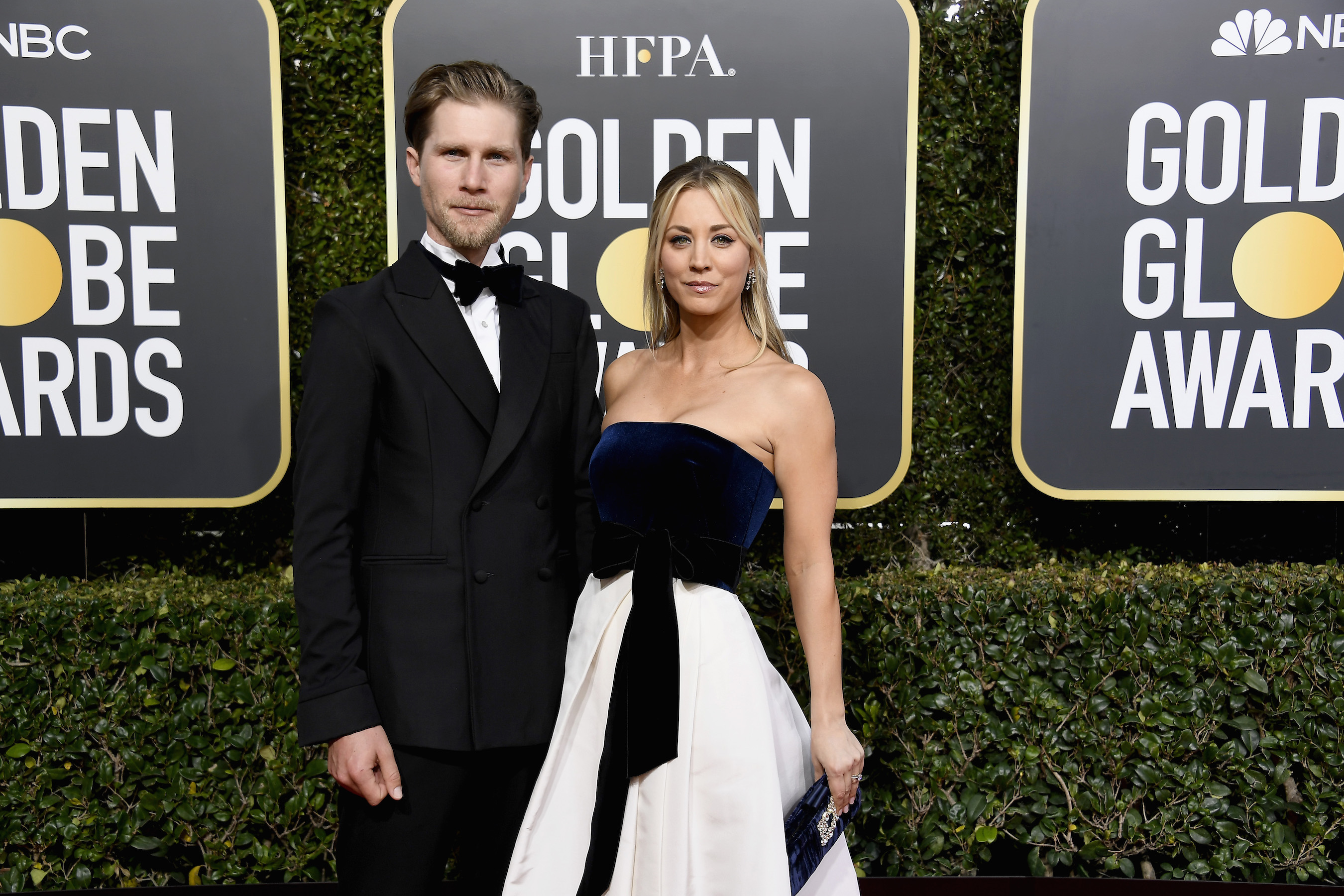 Kaley Cuoco standing with husband Karl Cook
