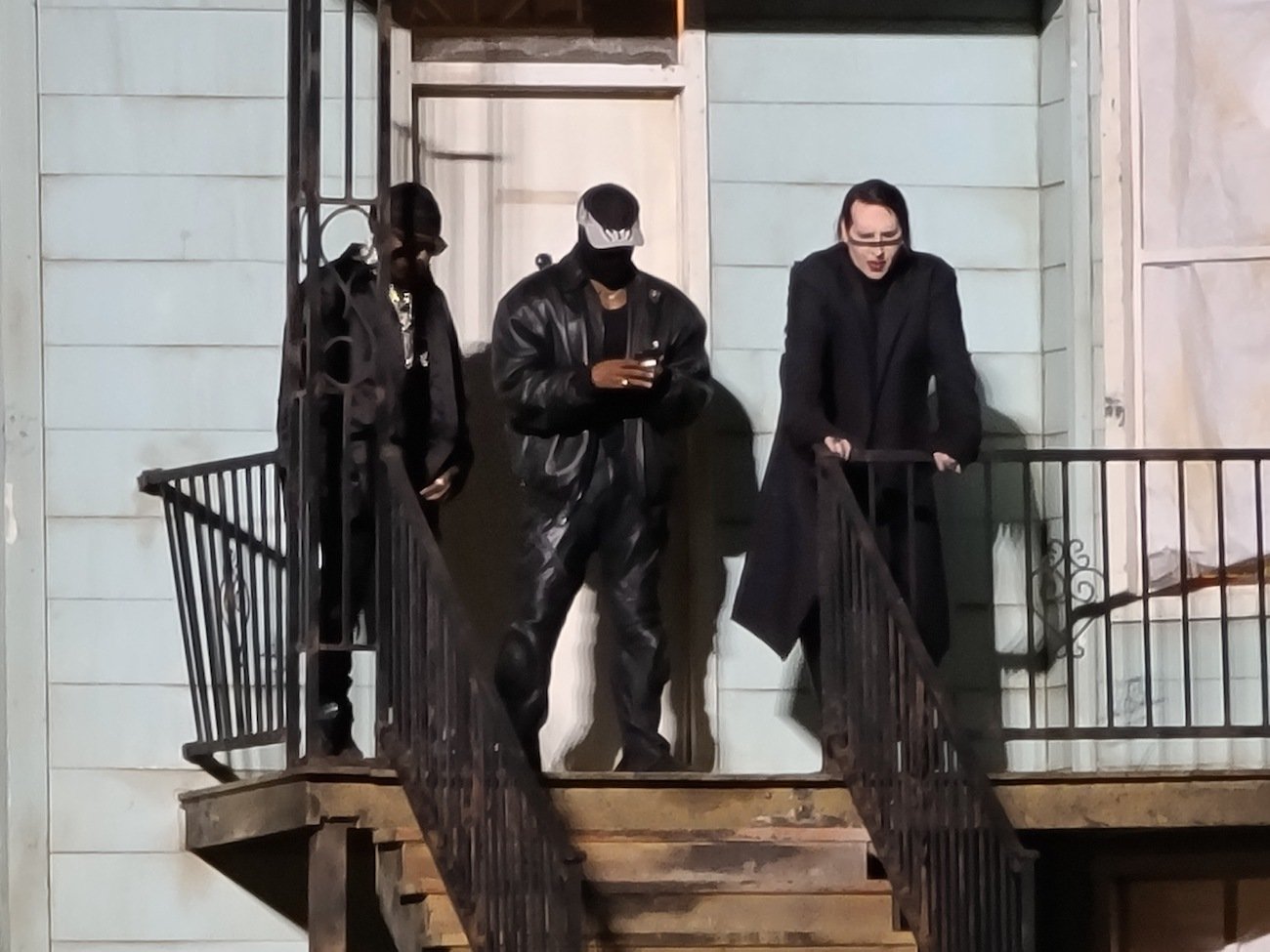 Kanye West, DaBaby, and Marilyn Manson at the 'Donda' event.