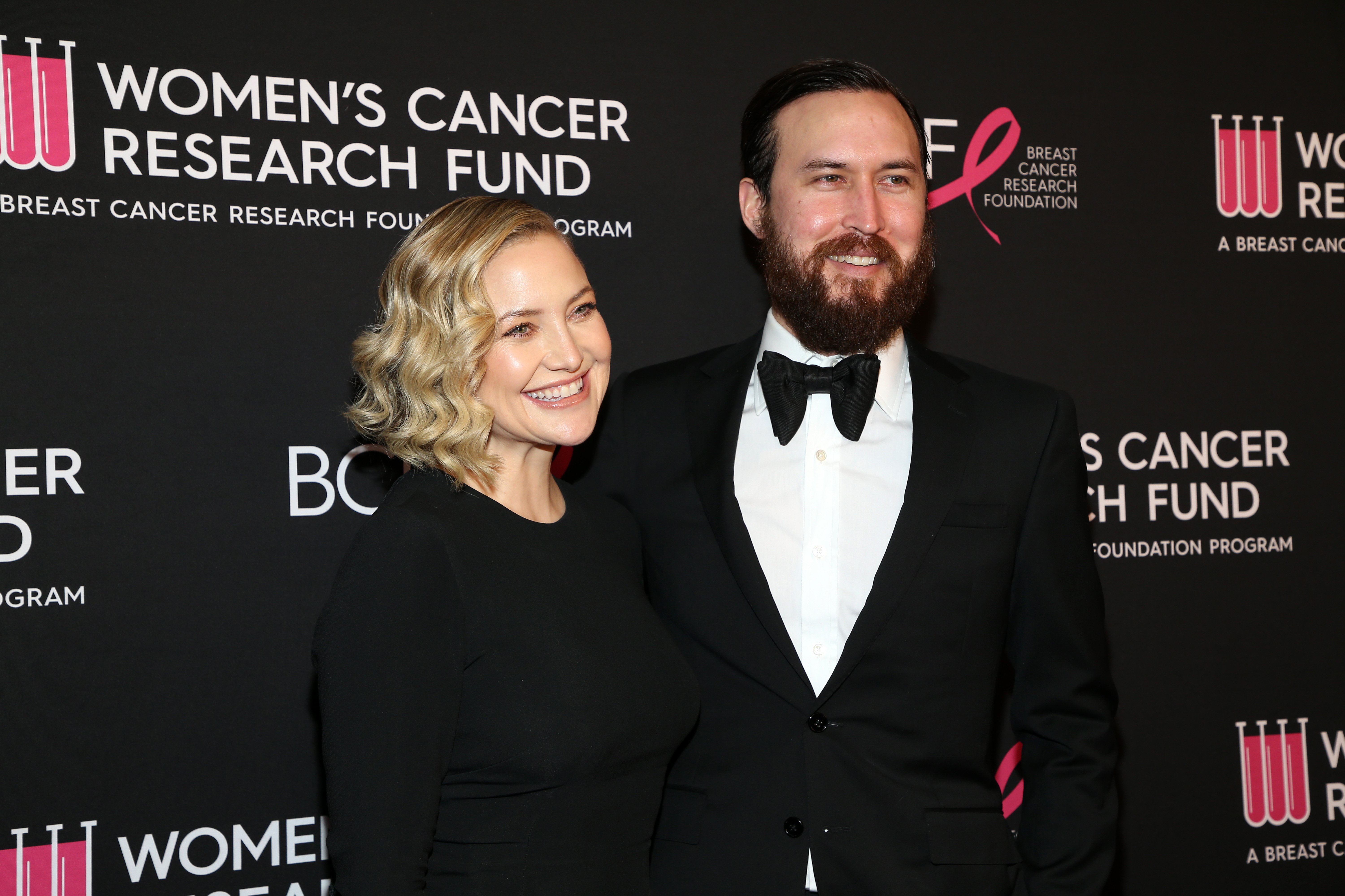 Kate Hudson dressed in a black outfit and Danny Fujikawa sporting a tuxedo at The Women's Cancer Research Fund