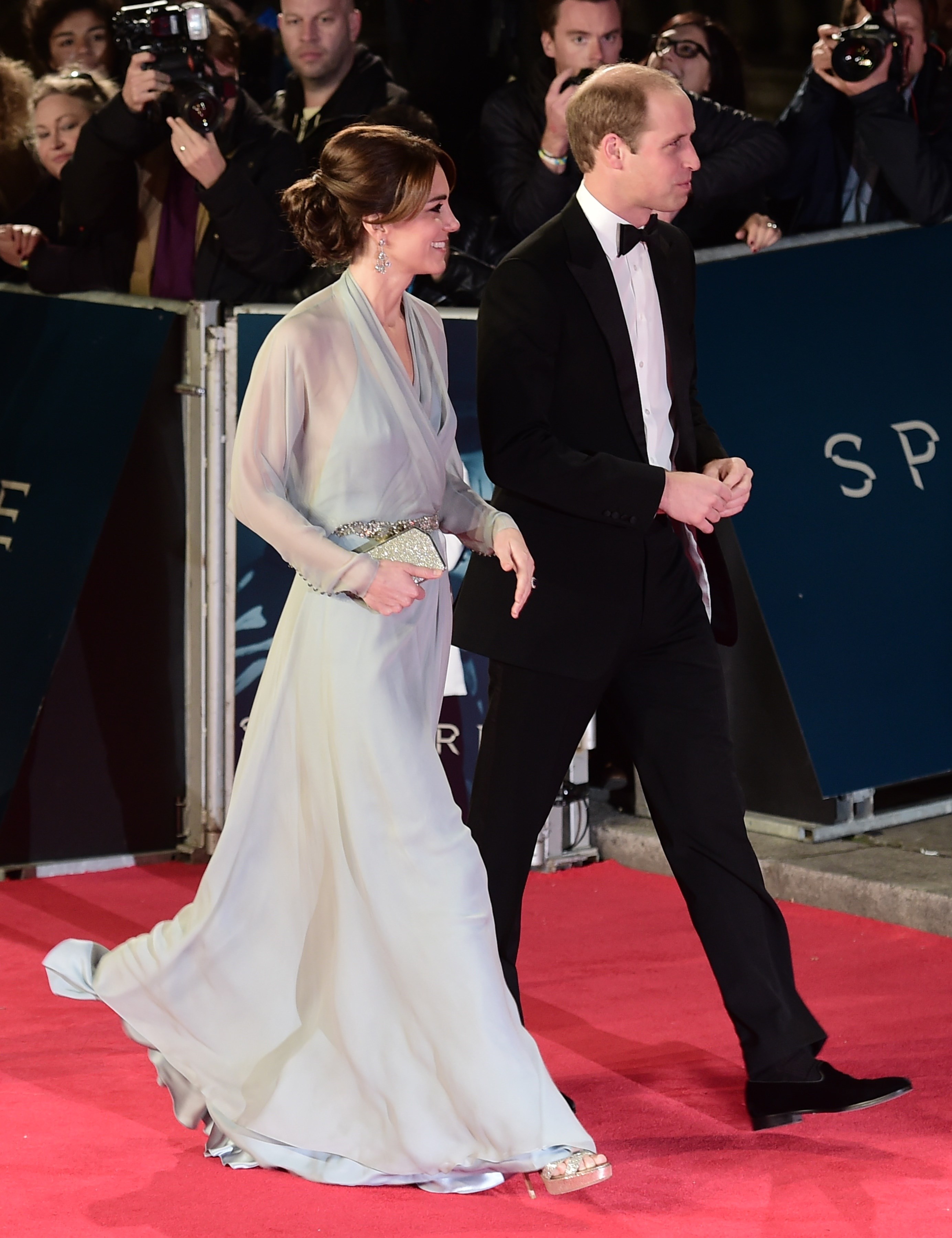 Kate Middleton and Prince Willliam arriving the premiere of the James Bond film 'Spectre'