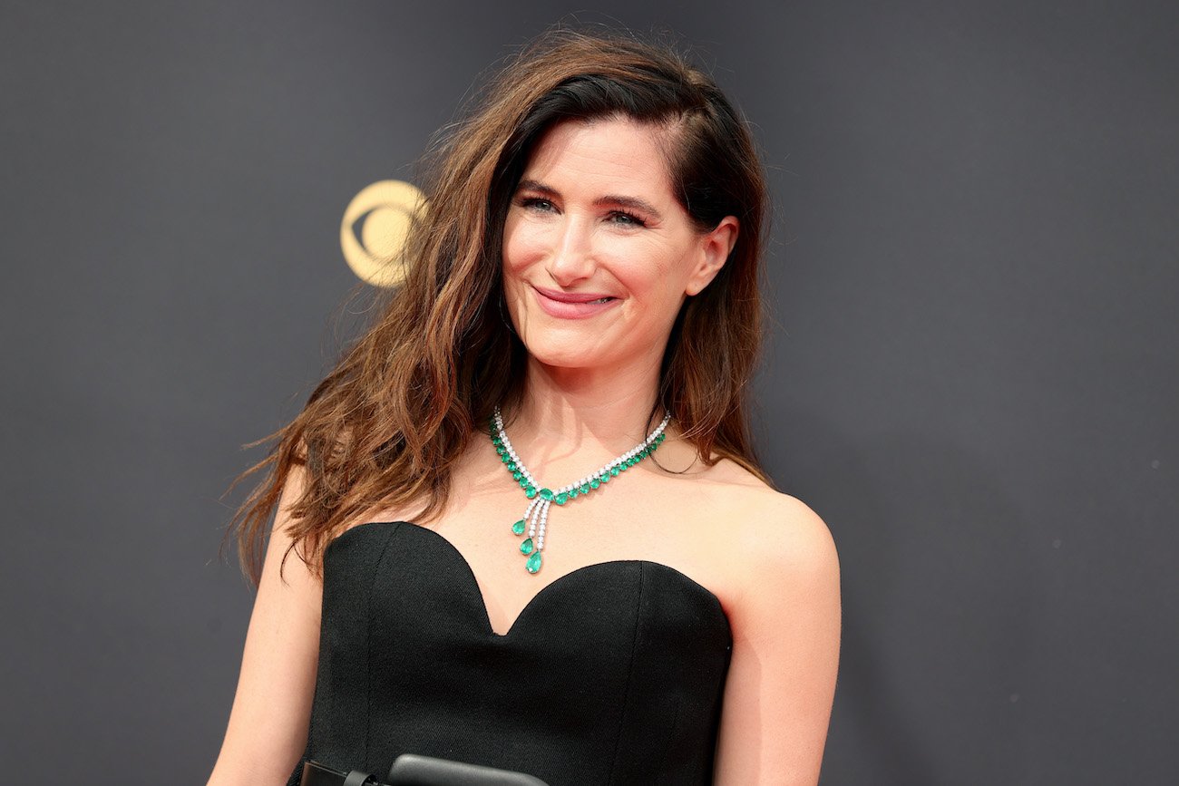 Kathryn Hahn walks the red carpet at the 73rd Primetime Emmy Awards in 2021