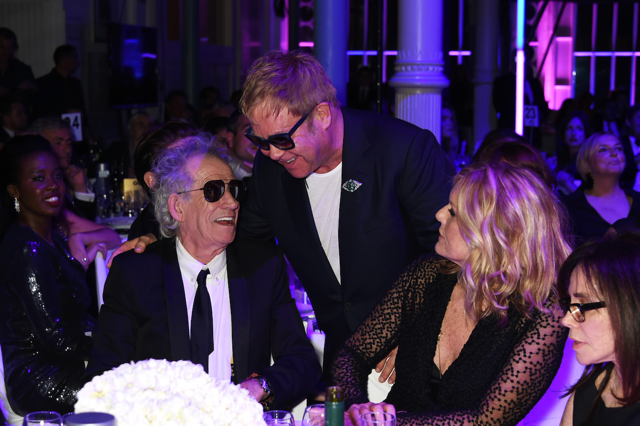 Keith Richards and Elton John at the GQ Men Of The Year Awards. 