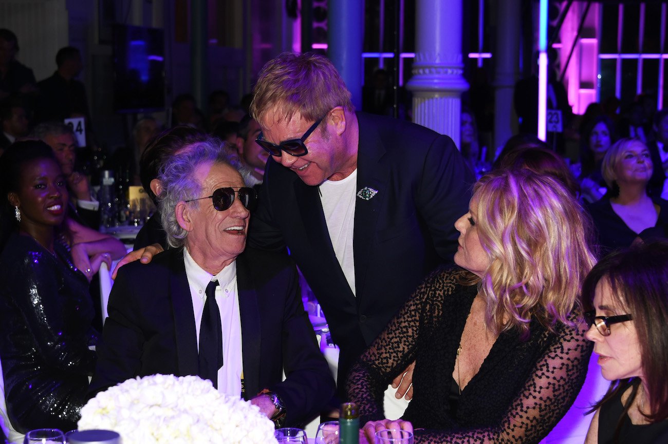 Keith Richards and Elton John at the GQ Men Of The Year Awards.