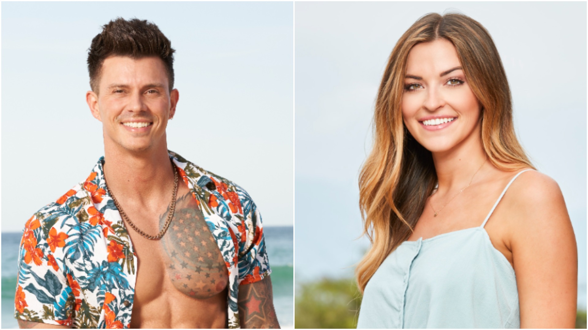 Headshot of Kenny Braasch and Tia Booth from ‘Bachelor in Paradise’ 2021