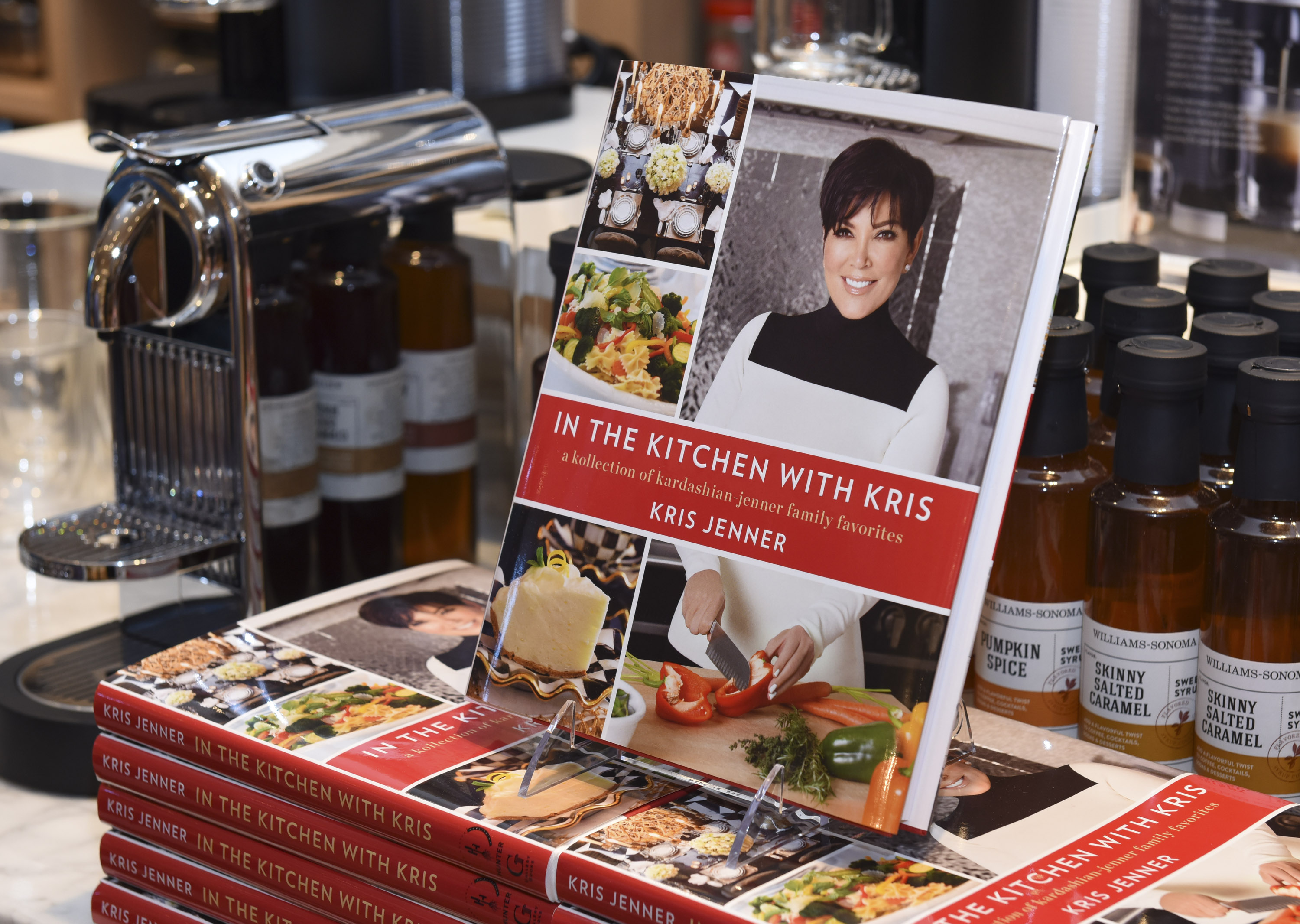 Kris Jenner's cookbooks at Williams-Sonoma in 2015.