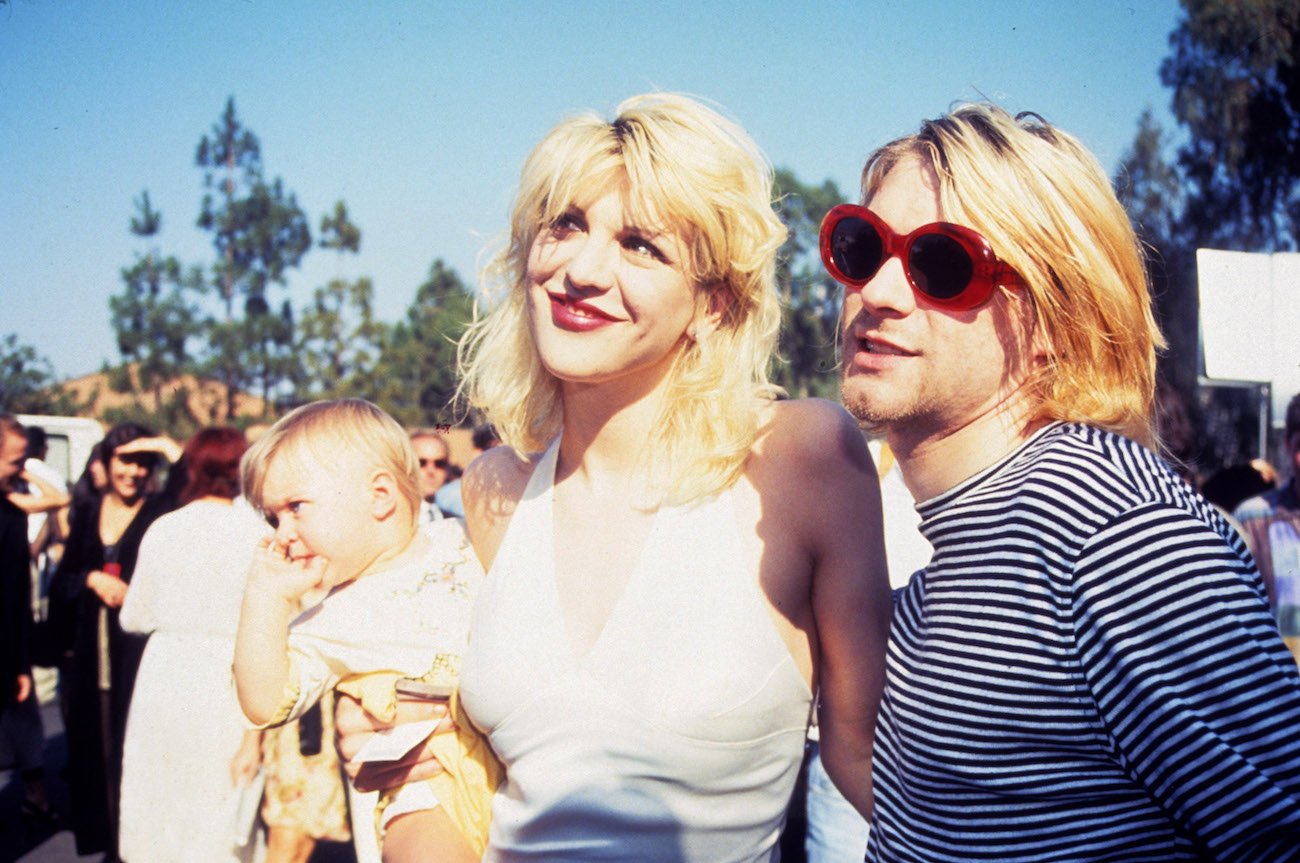 Kurt Cobain and Courtney Love at the MTV VMAs.
