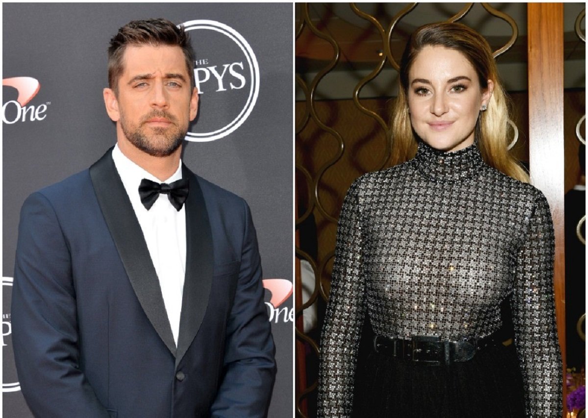 (L) Aaron Rodgers at ESPYS, (R) Shailene Woodley at fashion event
