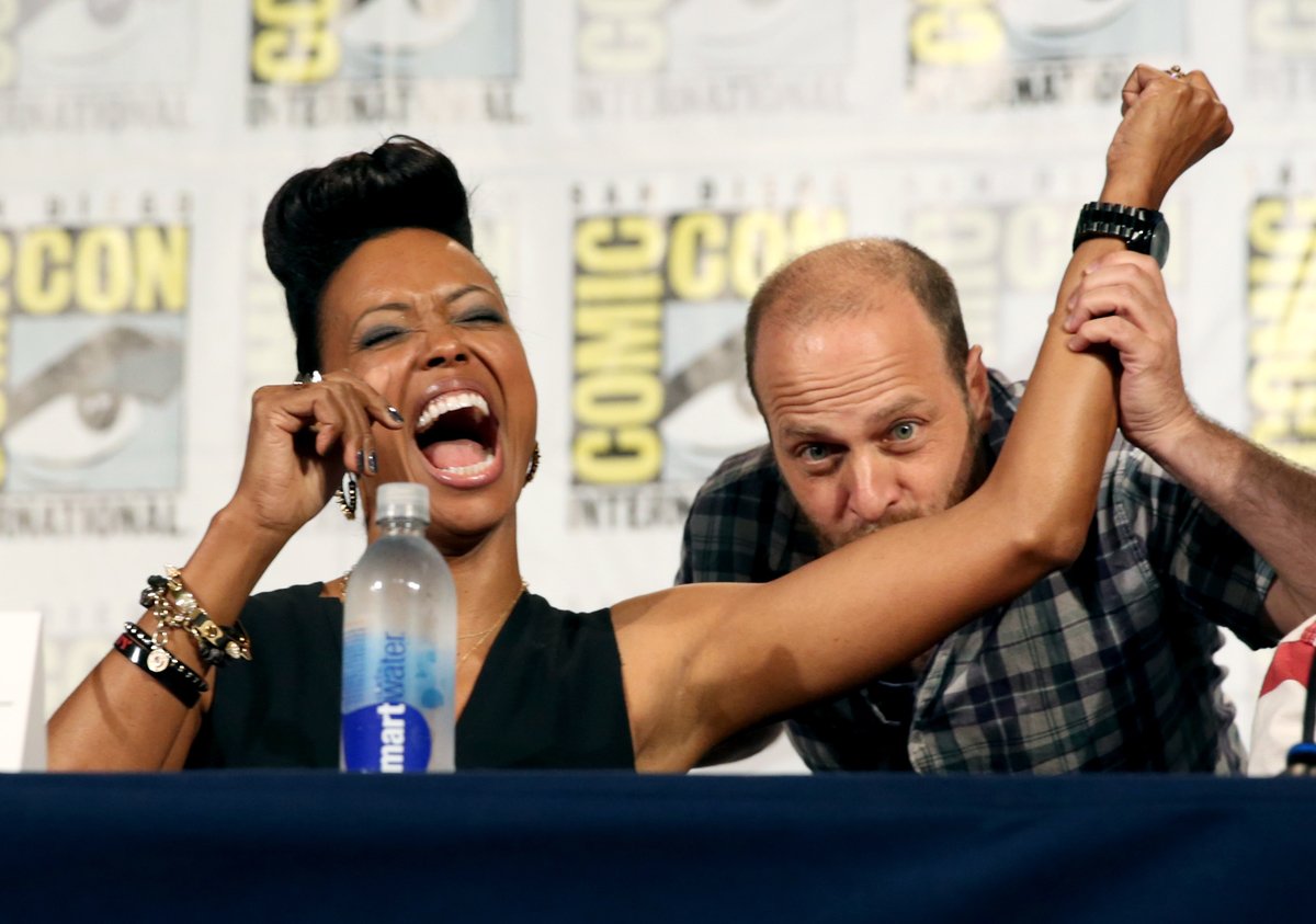 Aisha Tyler and H. Jon Benjamin at Comic-Con International 2013