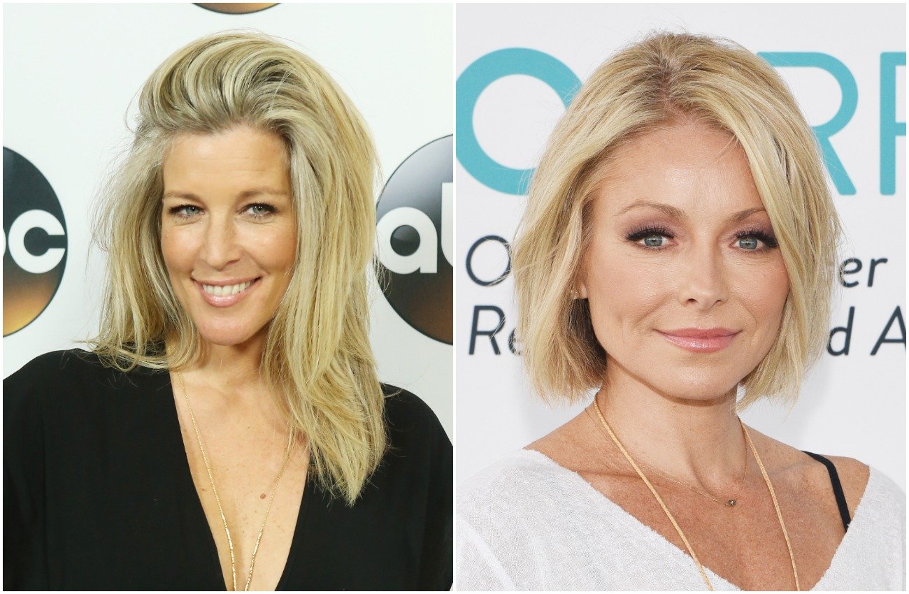 Photo of Laura Wright next to photo of Kelly Ripa