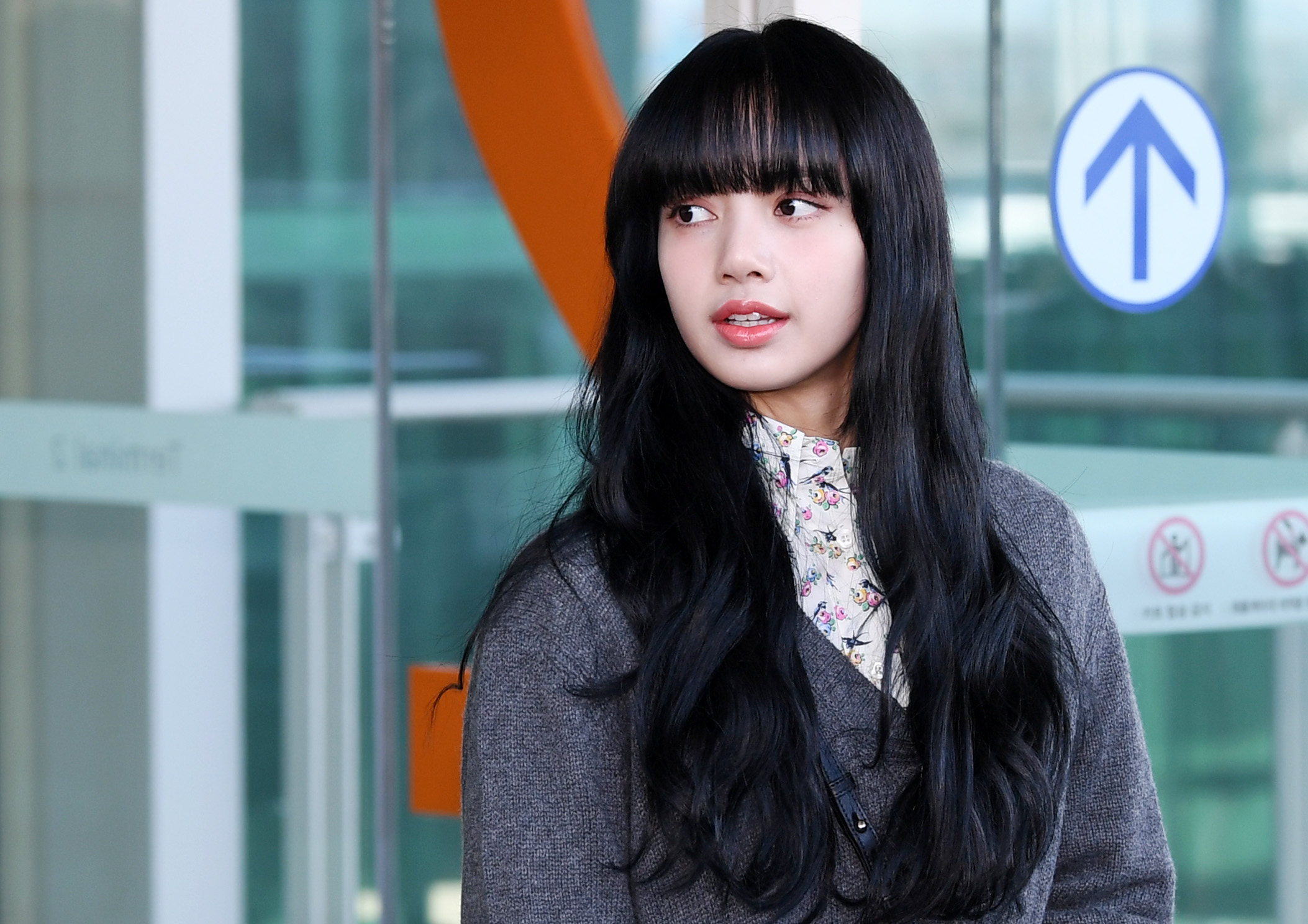 Lisa of BLACKPINK is seen upon departing at Incheon International Airport