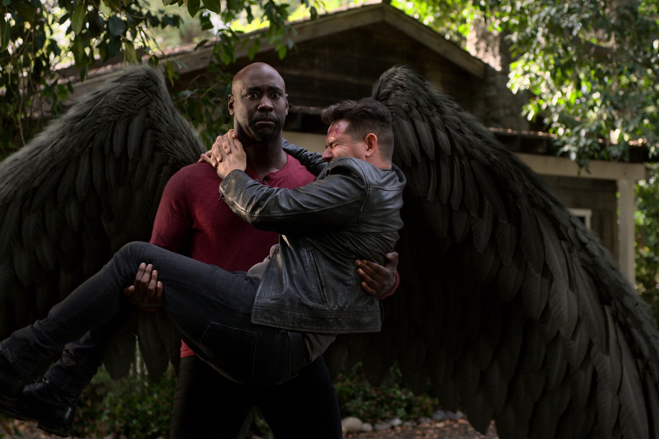 Amenadiel and Dan Espinoza in season 5 of 'Lucifer'. Their story continues in 'Lucifer' season 6