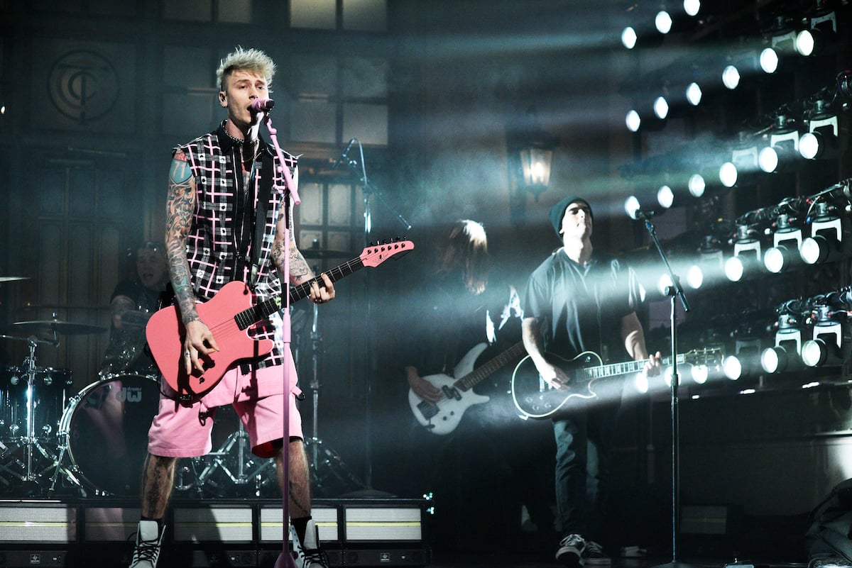  Machine Gun Kelly performs as the musical guest on Saturday Night Live