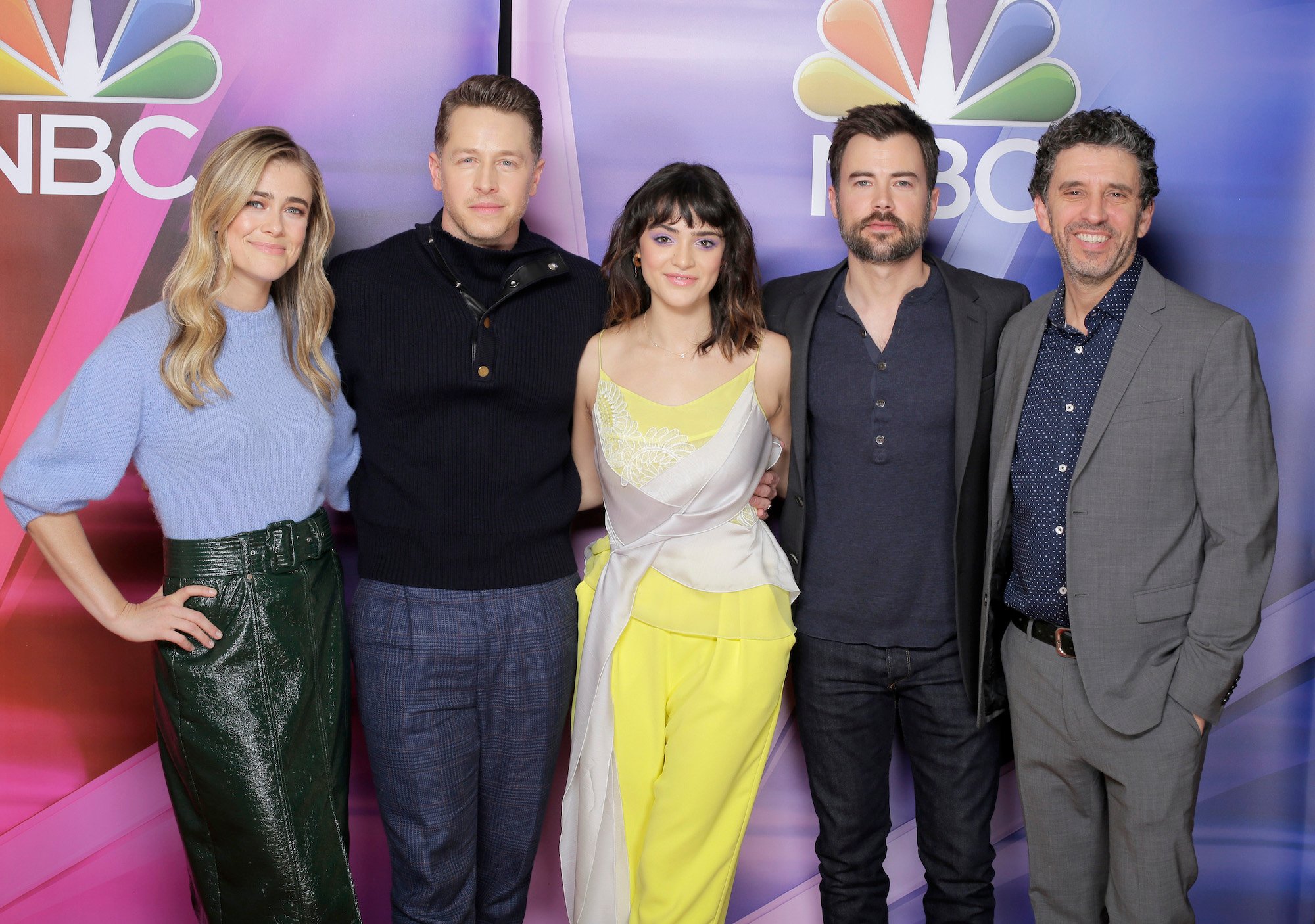Melissa Roxburgh, Josh Dallas, Luna Blaise, Matt Long, and Jeff Rake attends NBCUniversal Press Tour in 2020