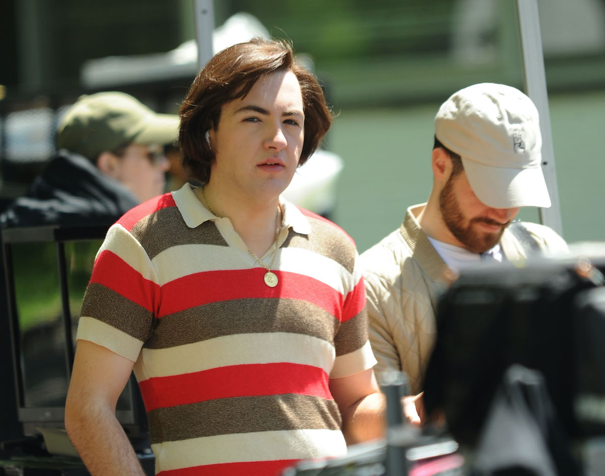 Actor Michael Gandolfini as a young "Tony Soprano" on the set of "The Many Saints of Newark"