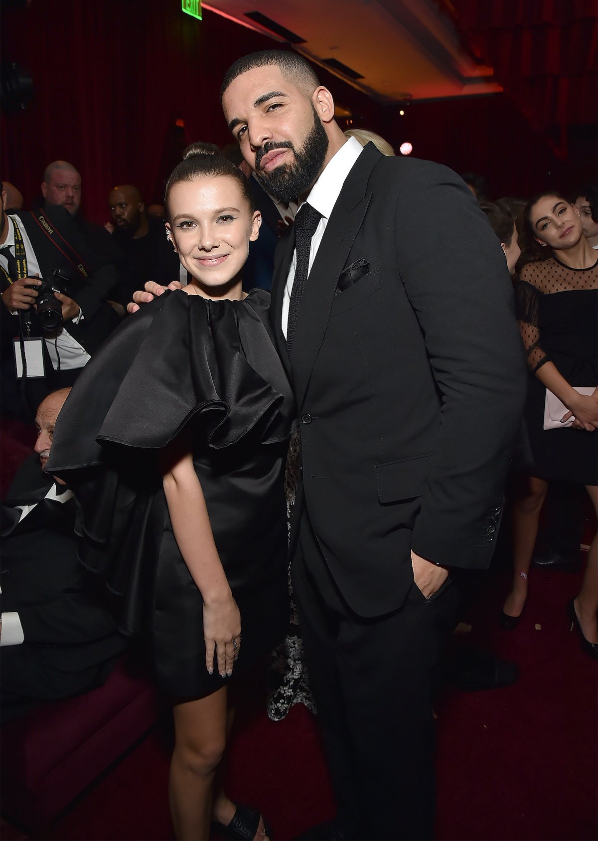 Millie Bobby Brown and Drake attend the Golden Globes after party