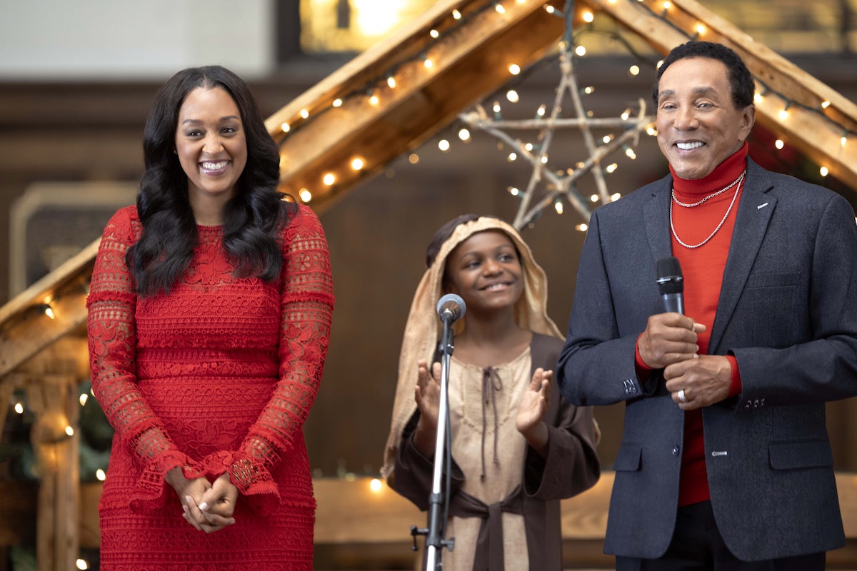 Tia Mowry and Smokey Robinson in 'Miracle in Motor City'