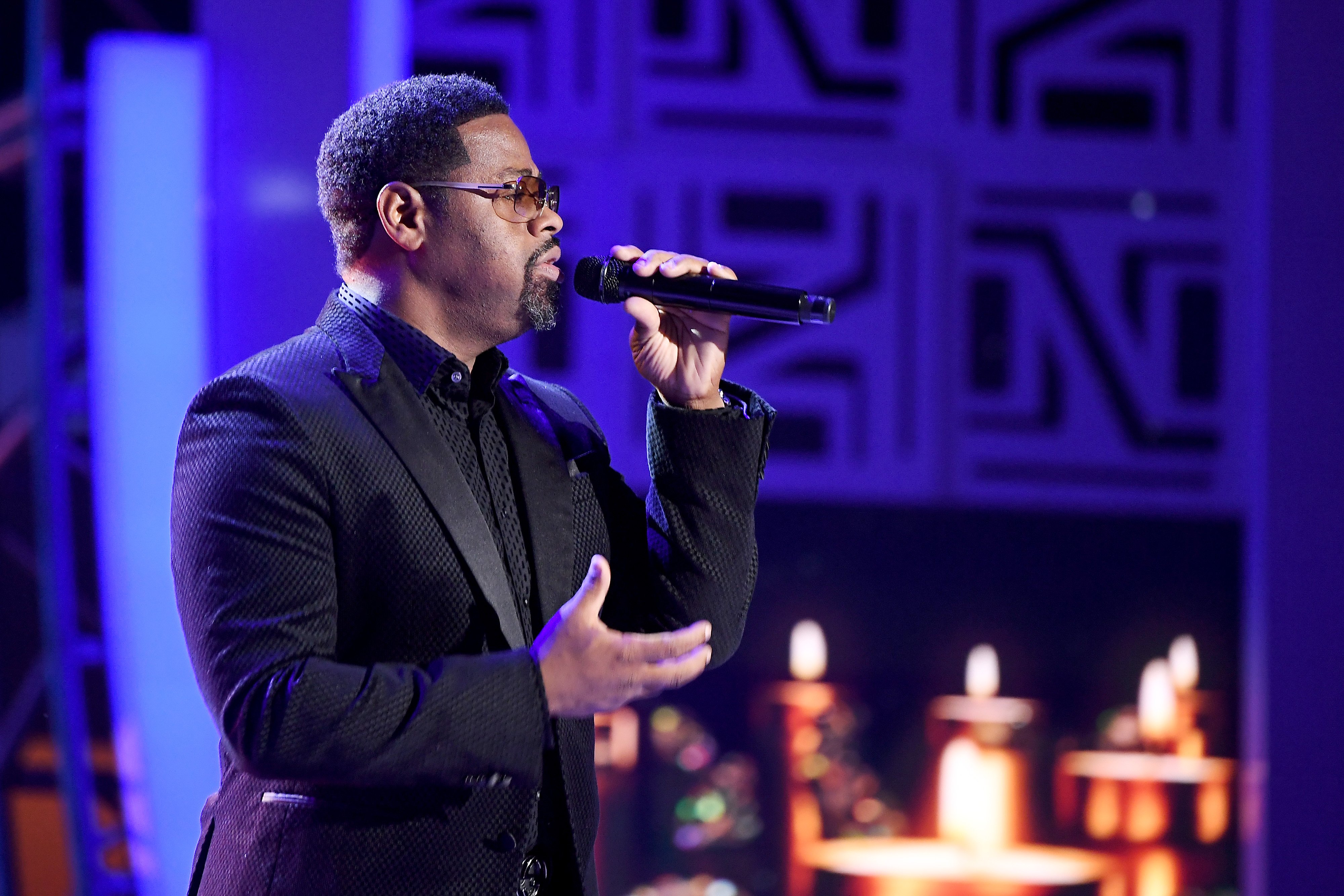 Nathan Morris of Boyz II Men performs onstage at the 2019 Soul Train Awards