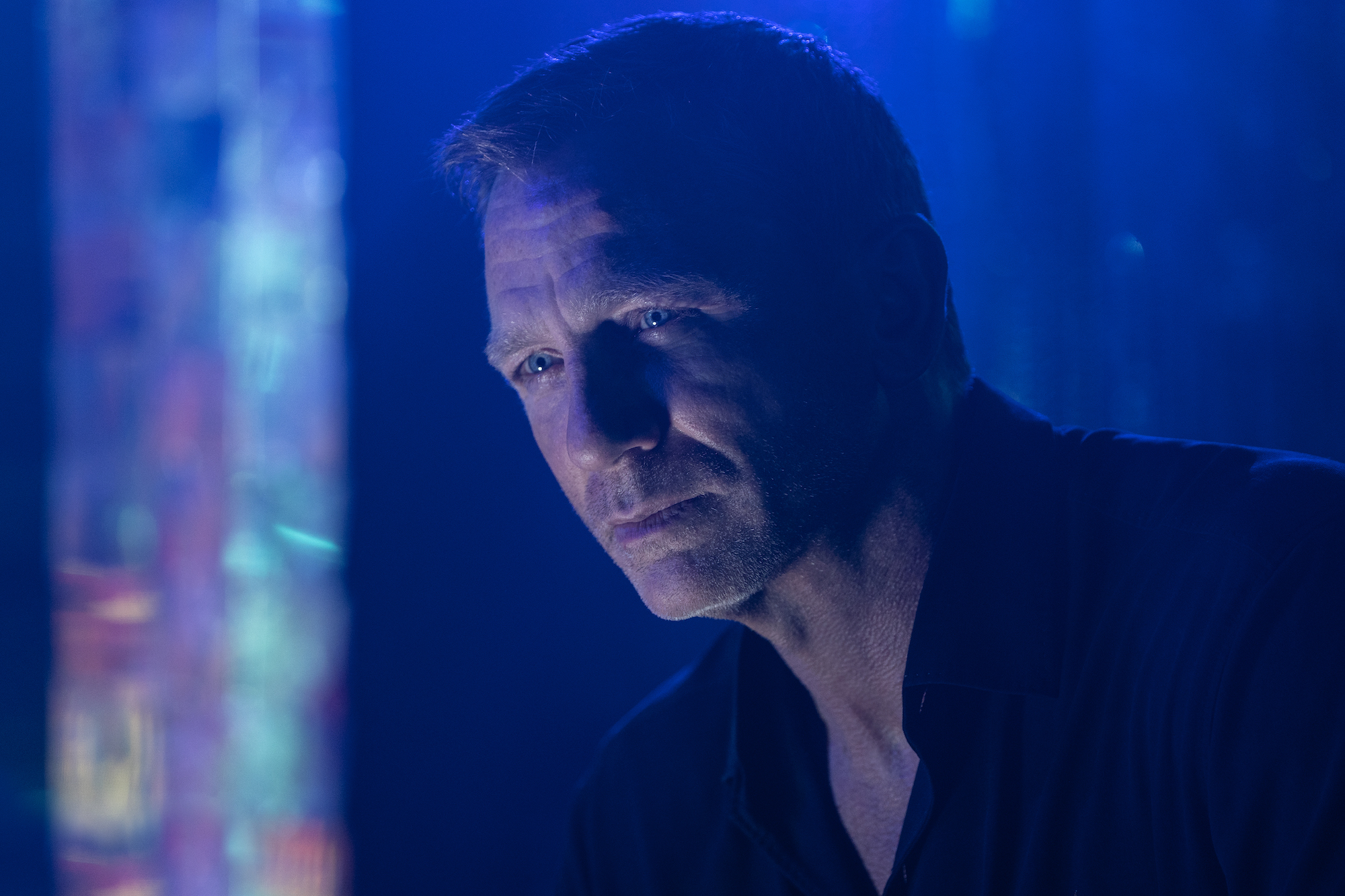 No Time to Die: Daniel Craig looks off screen