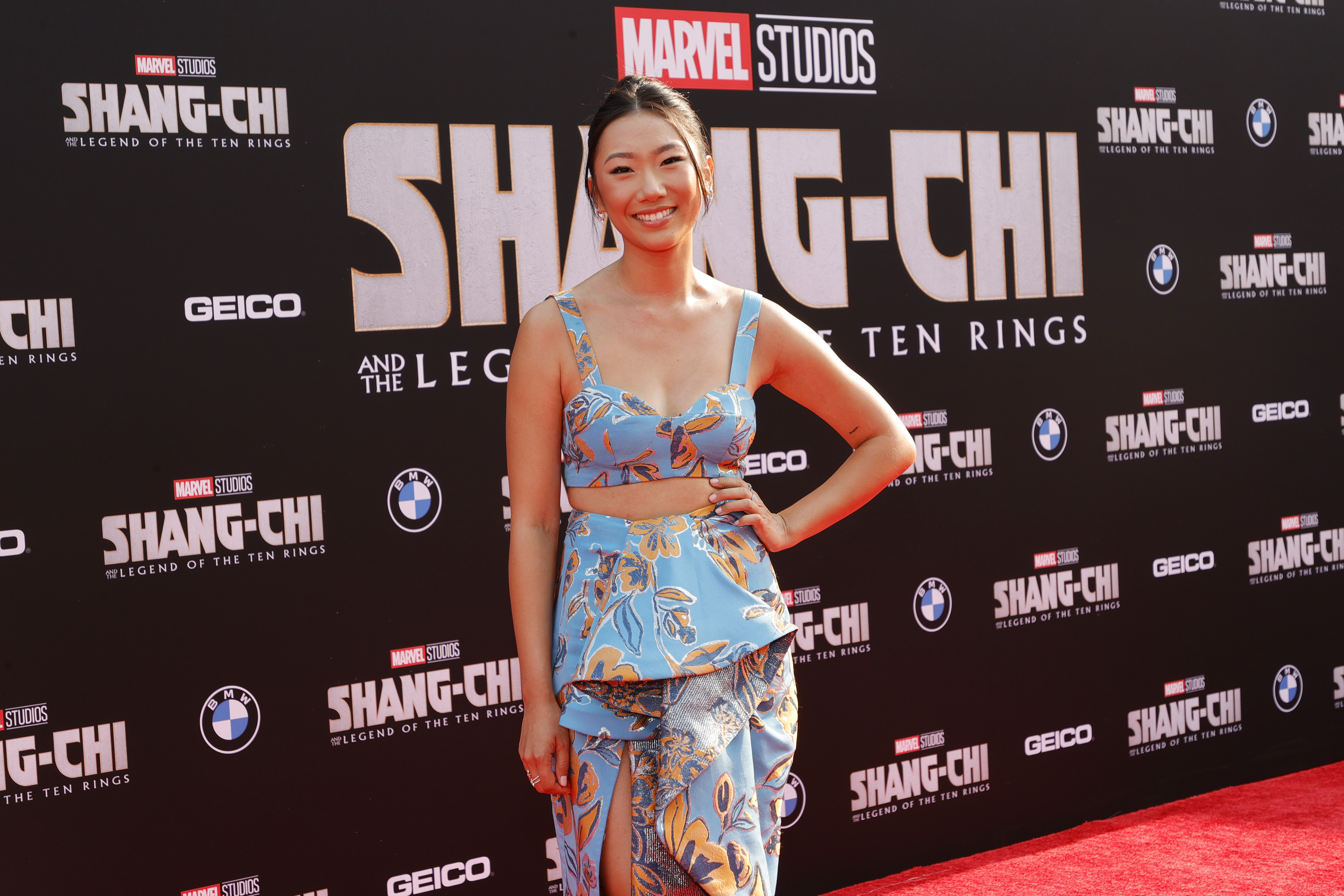 Olivia Liang, star of 'Kung Fu,' attends the premiere of 'Shang-Chi and the Legend of the Ten Rings.'