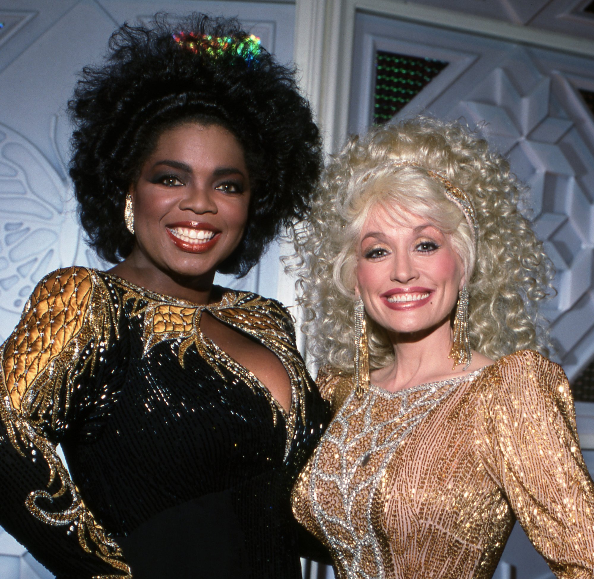 Oprah Winfrey and Dolly Parton appearing on the TV Show 'Dolly' in 1987
