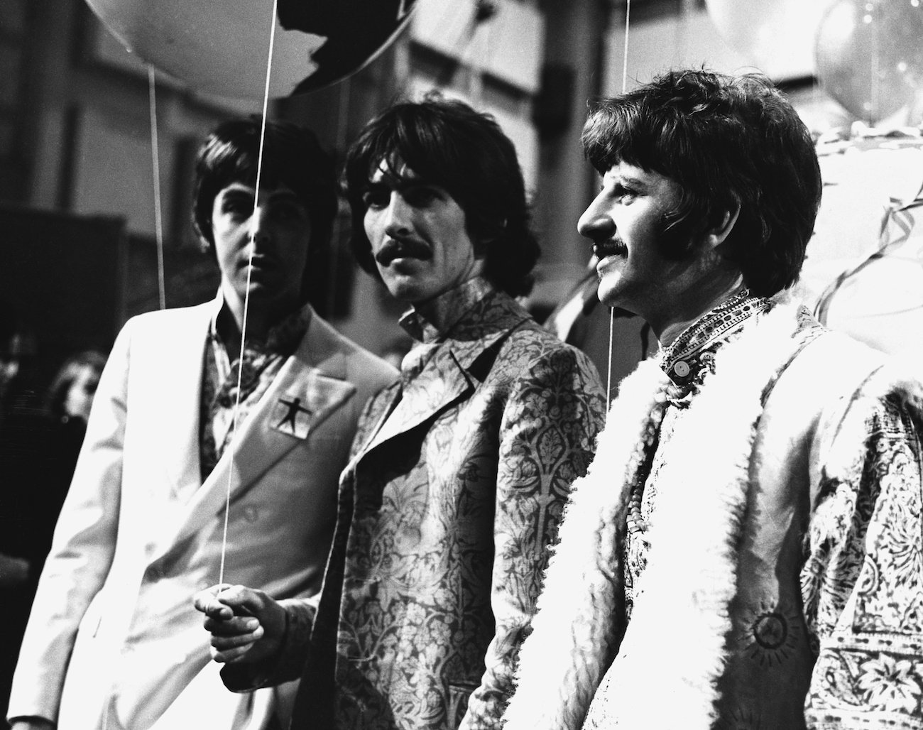 Paul McCartney, George Harrison, Ringo Starr in 1967.