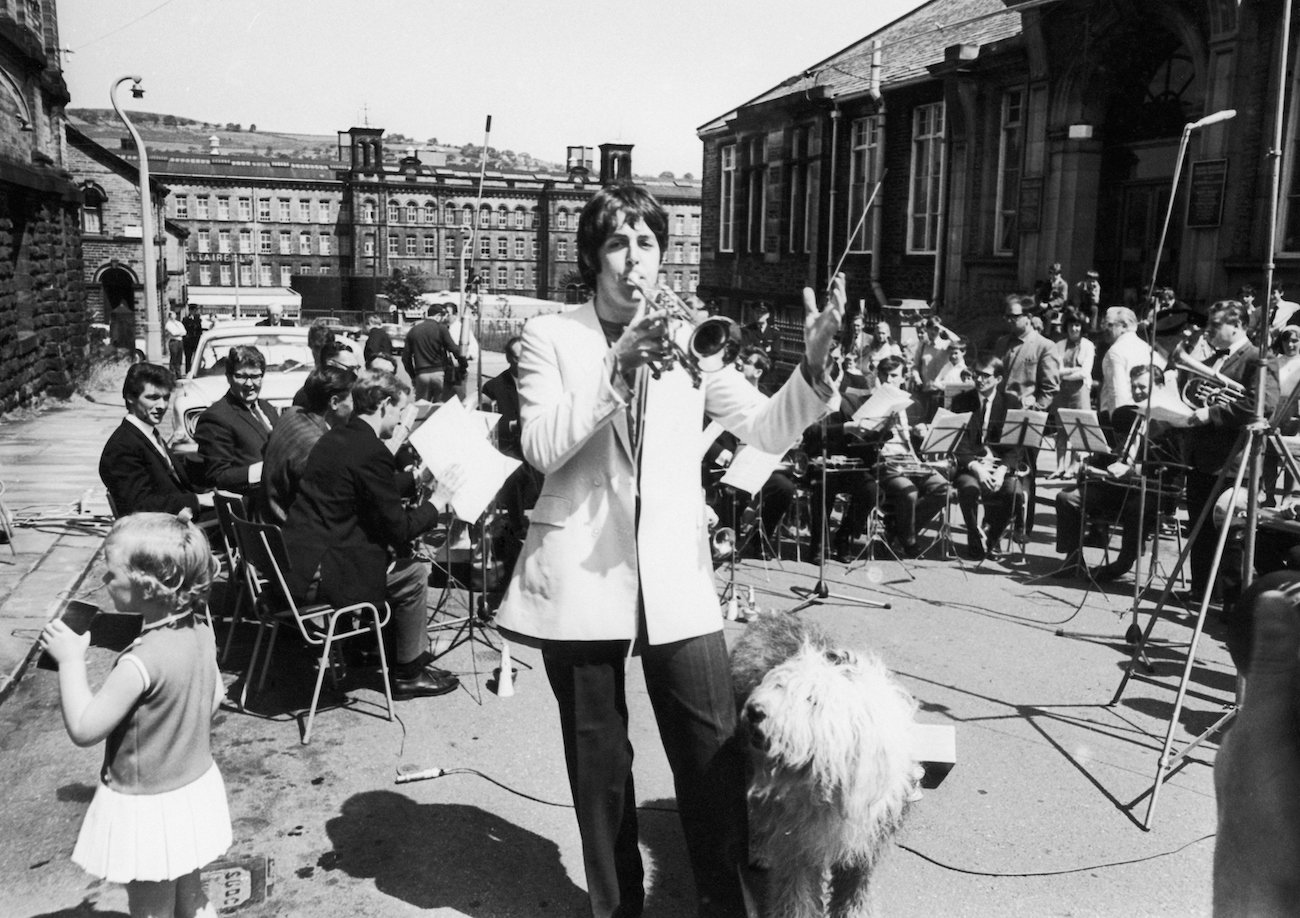 Paul McCartney recording music in Saltaire.