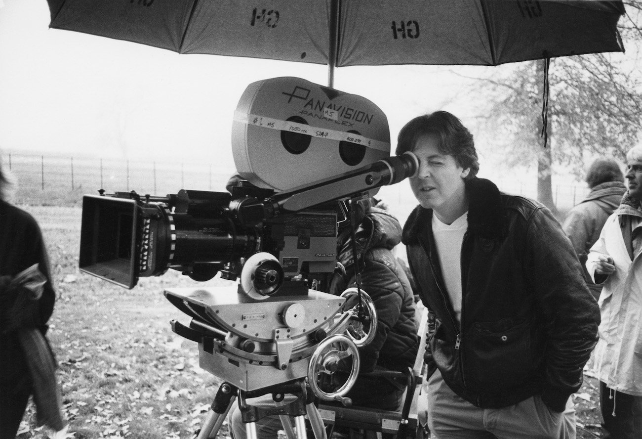 Paul McCartney on the set of 'Give My Regards to Broad Street.'