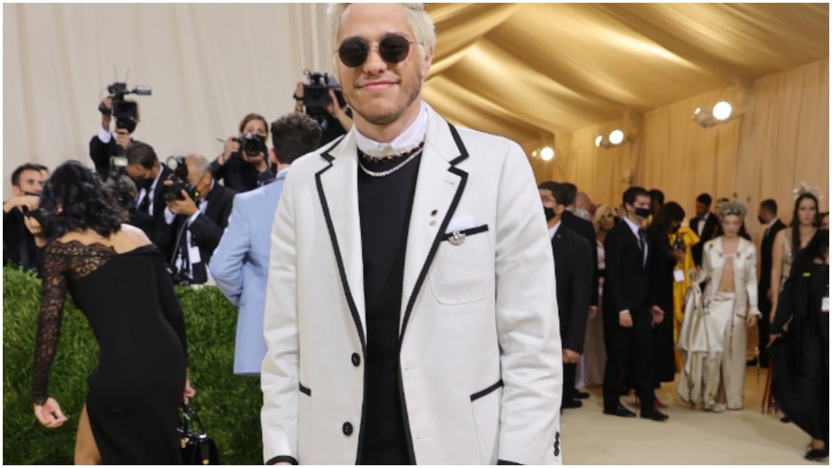 'Saturday Night Live' star Pete Davidson on the Met Gala red carpet.