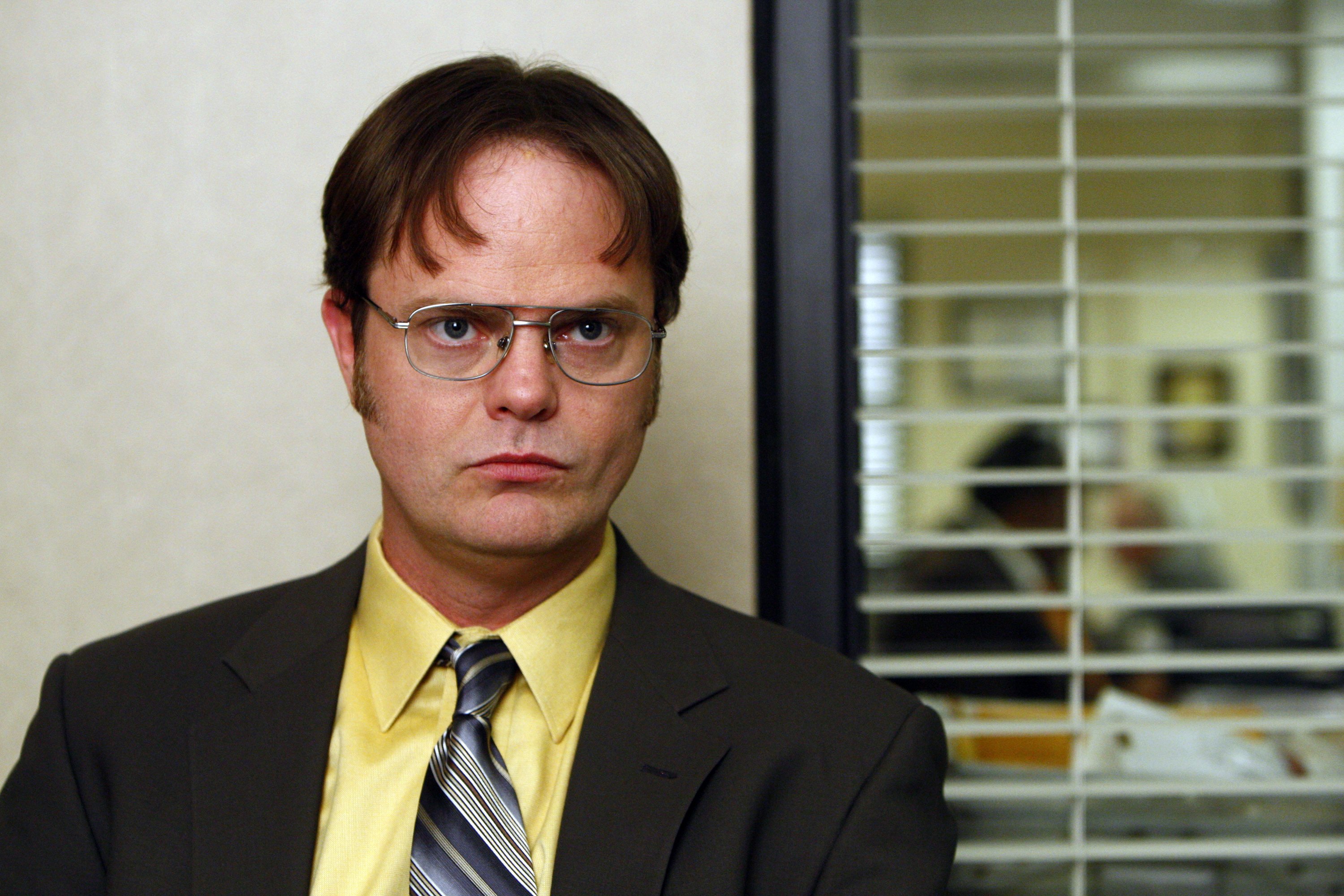 Rainn Wilson as Dwight Schrute in a talking head from 'The Office'