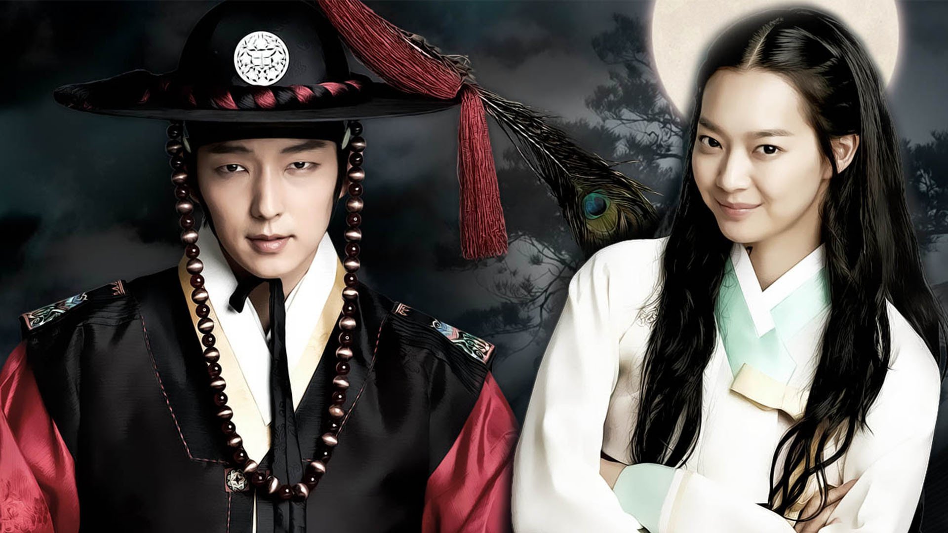 Shin Min-A and Lee Joon-Gi in 'Arang and the Magistrate' K-drama earring hanboks