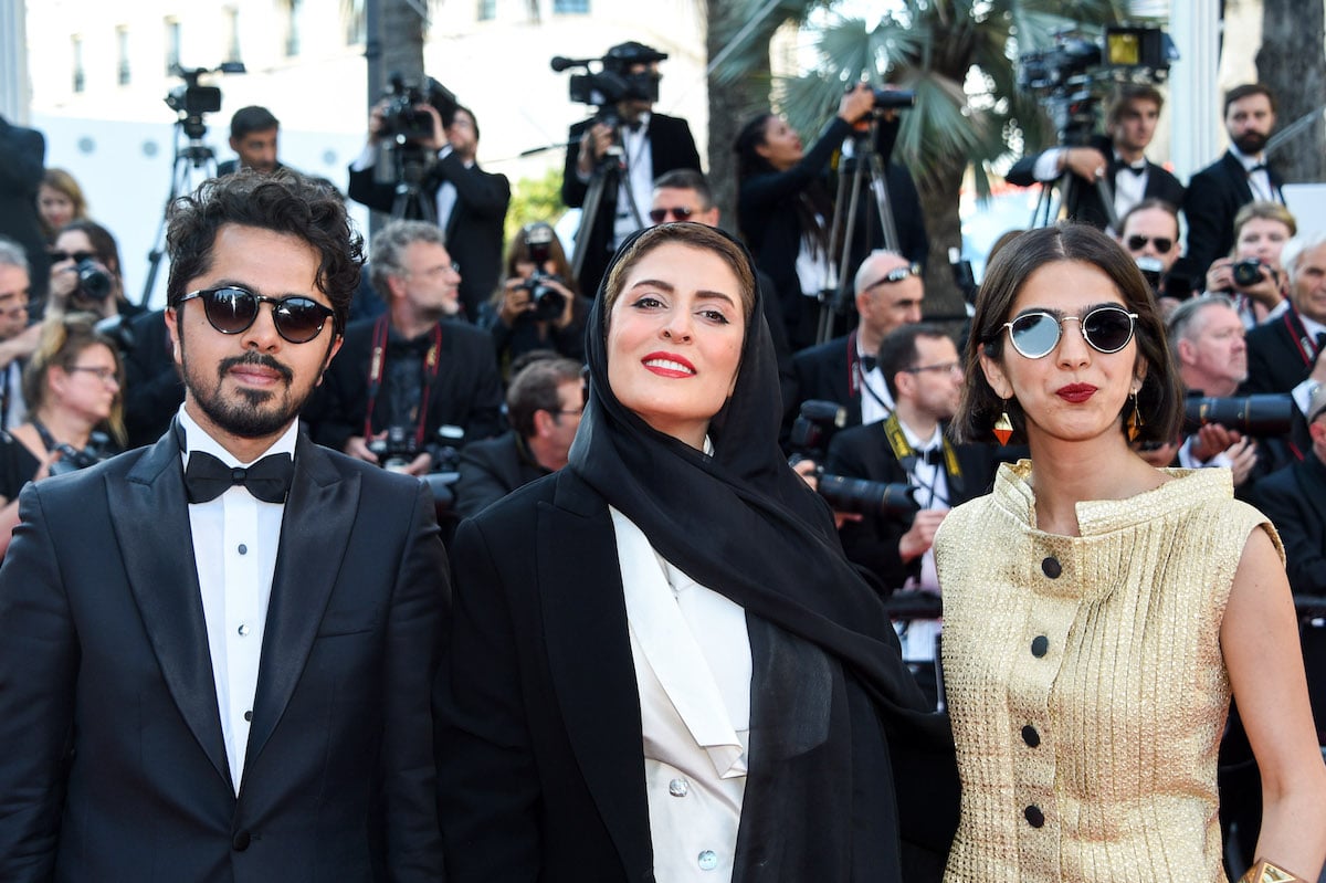 Solmaz Panahi, Behnaz Jafari and Panah Panahi on the red carpet