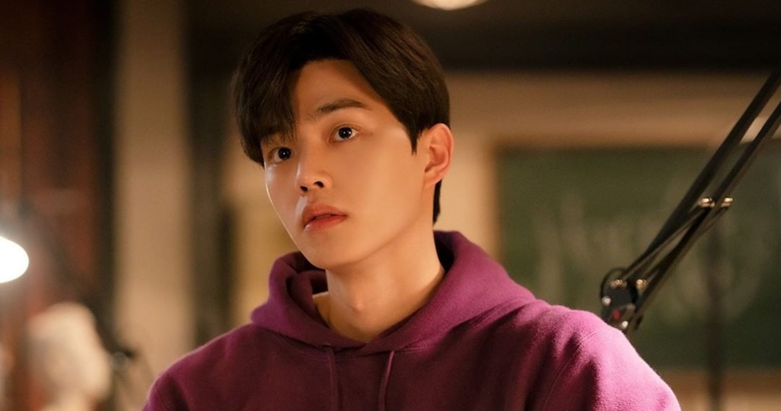 Song Kang 'Nevertheless' Netflix K-drama wearing purple hoodie