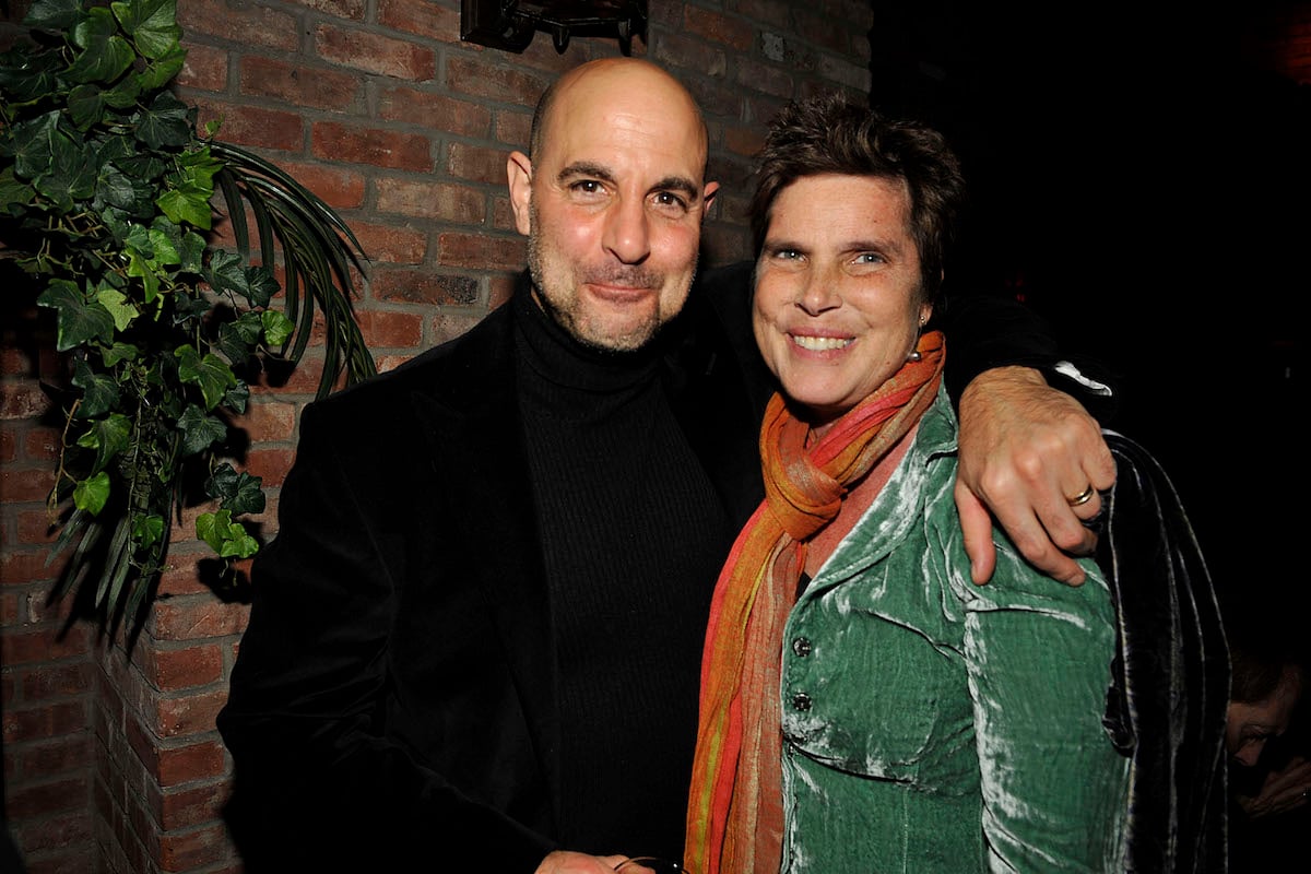 Stanley Tucci with his arm around his firist wife, Kate Spath-Tucci, in 2008.