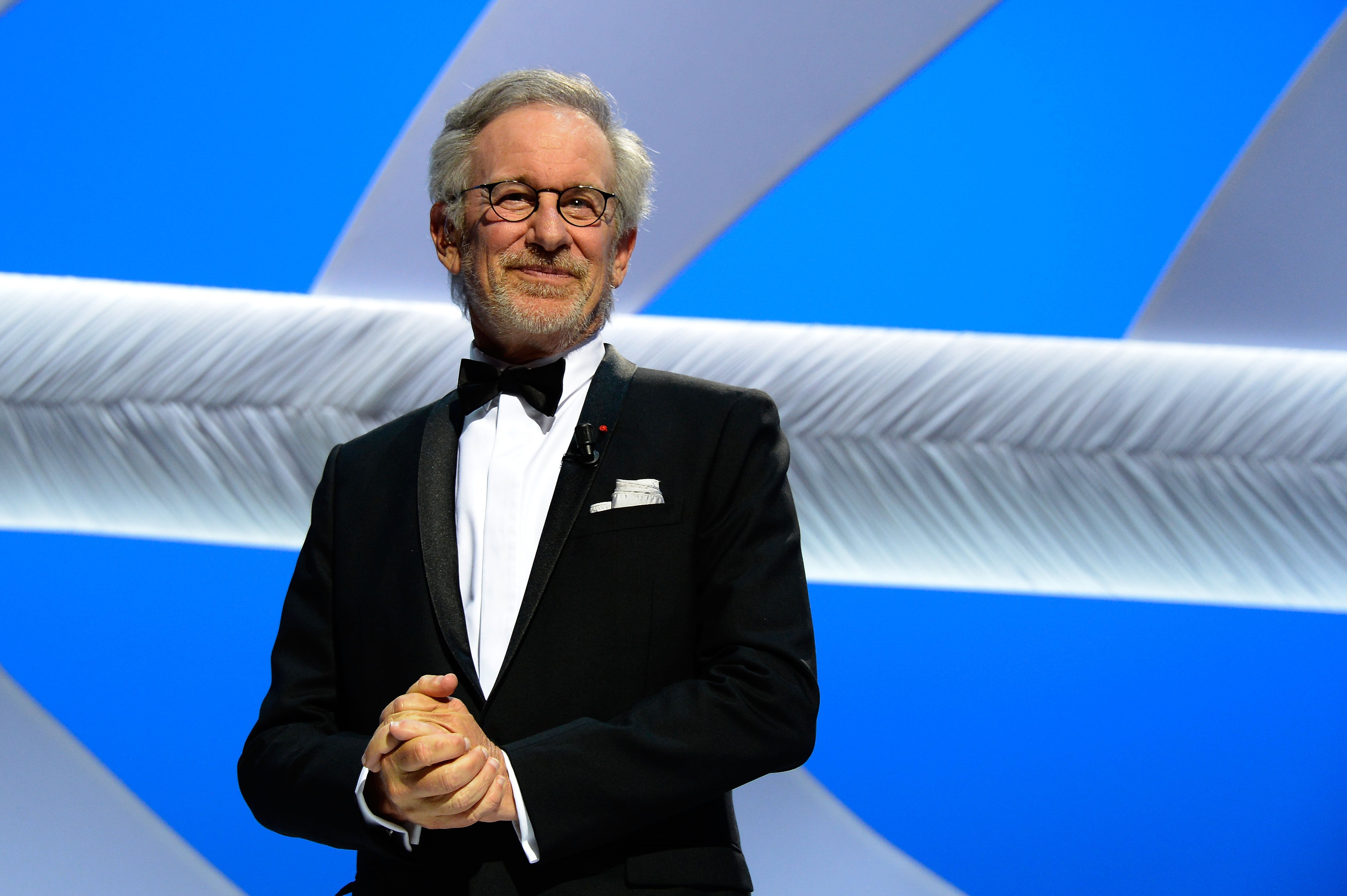 Steven Spielberg takes the stage in France