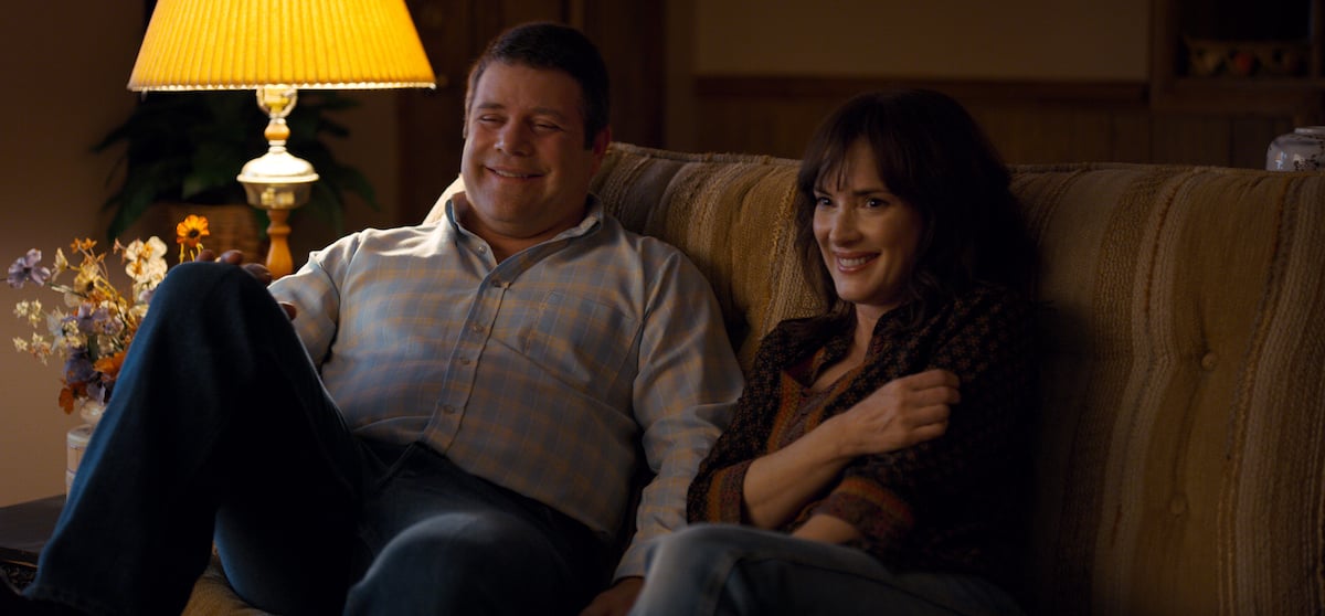 Sean Astin as Bob Newby in a scene with Winona Ryder from 'Stranger Things' Season 2.