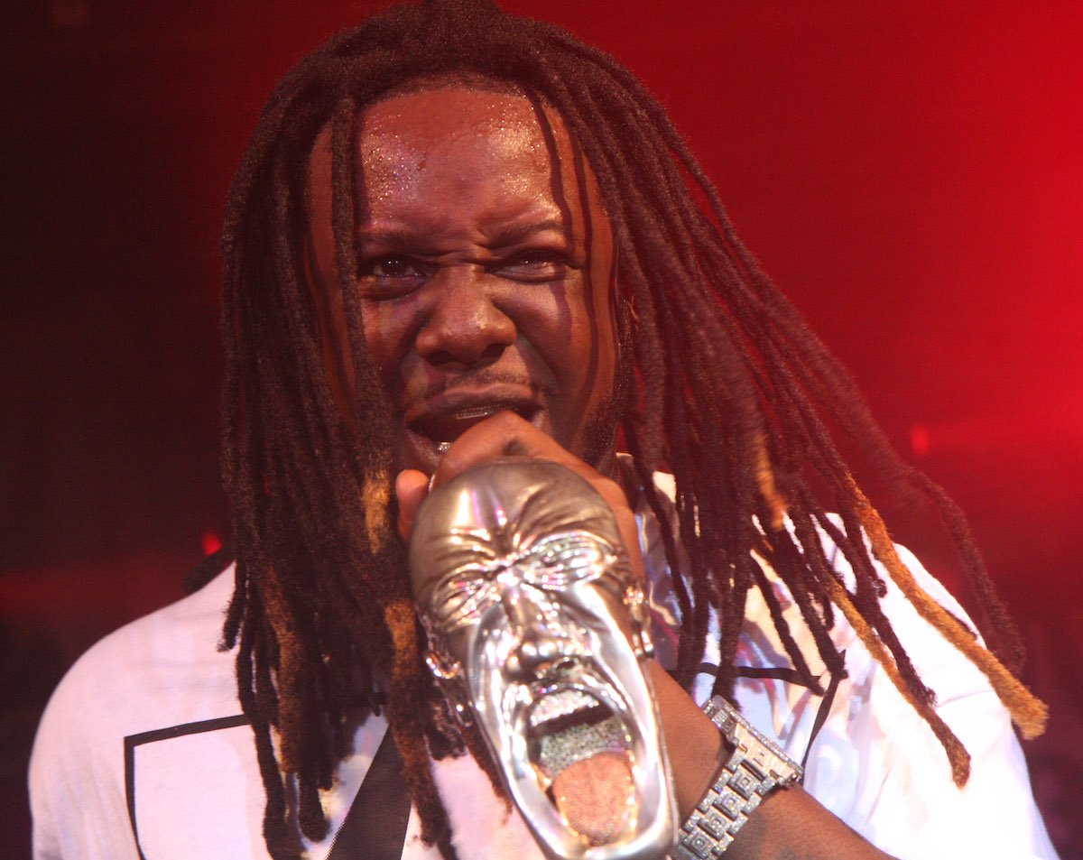 T-Pain wears a white shirt and a diamond watch while he performs at Hero - November 10, 2008 in New York City.