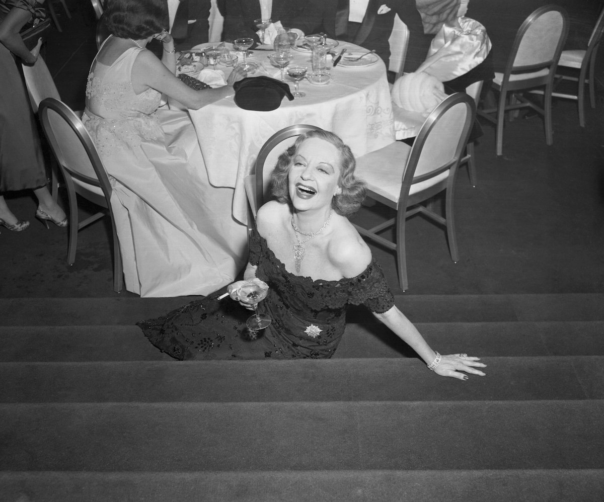 Tallulah Bankhead, is pictured at a party given for her tonight by Julious Fleischman, owner of the Hotel Ambassador. 